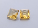 Citrine 6.00mm Princess Cut Buff Top