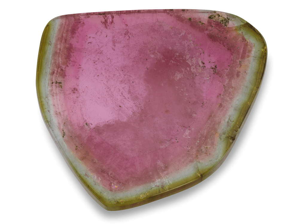 [UMXX4030X2] Watermelon Tourmaline 40x35mm Crystal Slice
