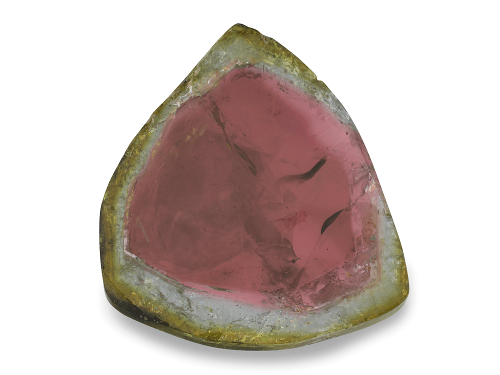 Watermelon Tourmaline 28x25mm Crystal Slice