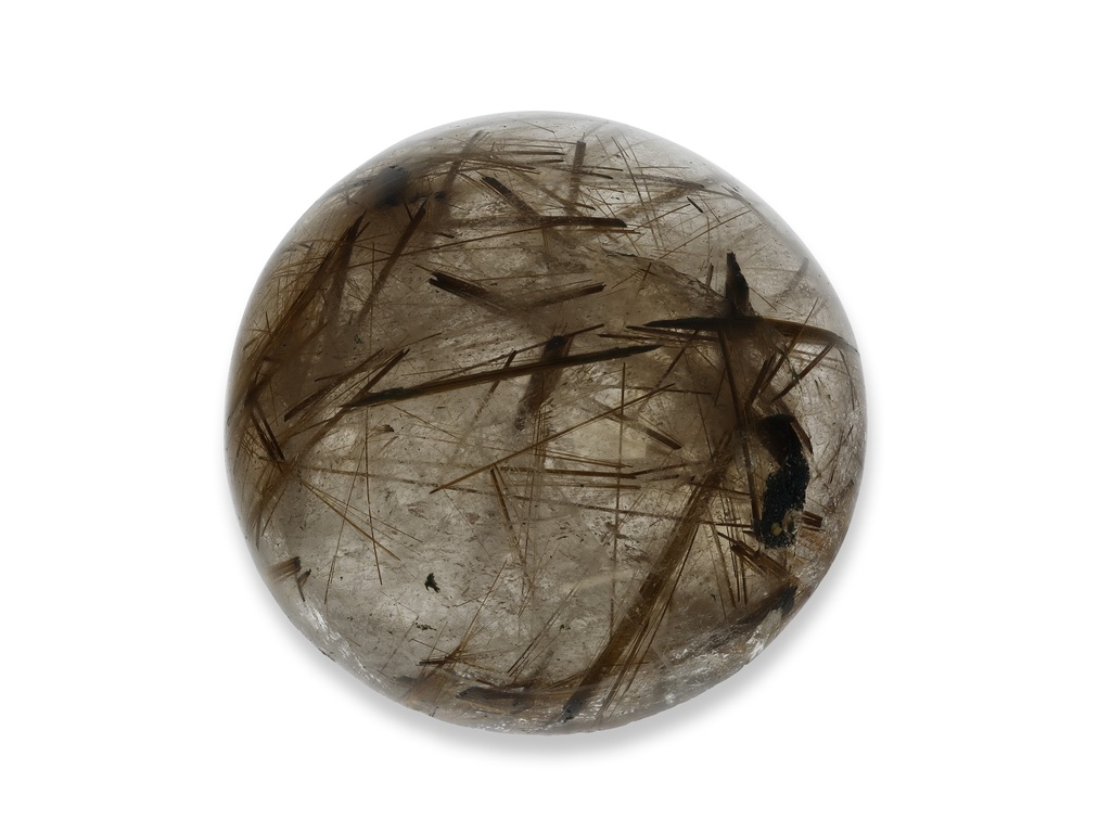 Rutilated Quartz 32.5mm Round Cabochon