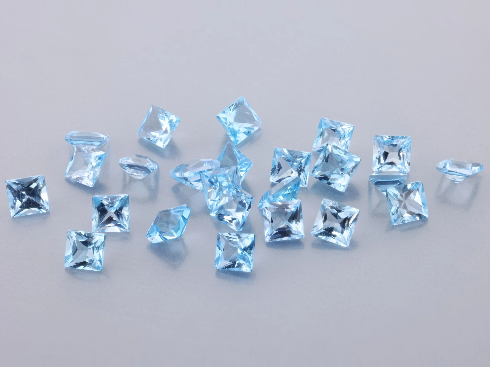 Topaz 2.50mm Princess Cut Medium Blue