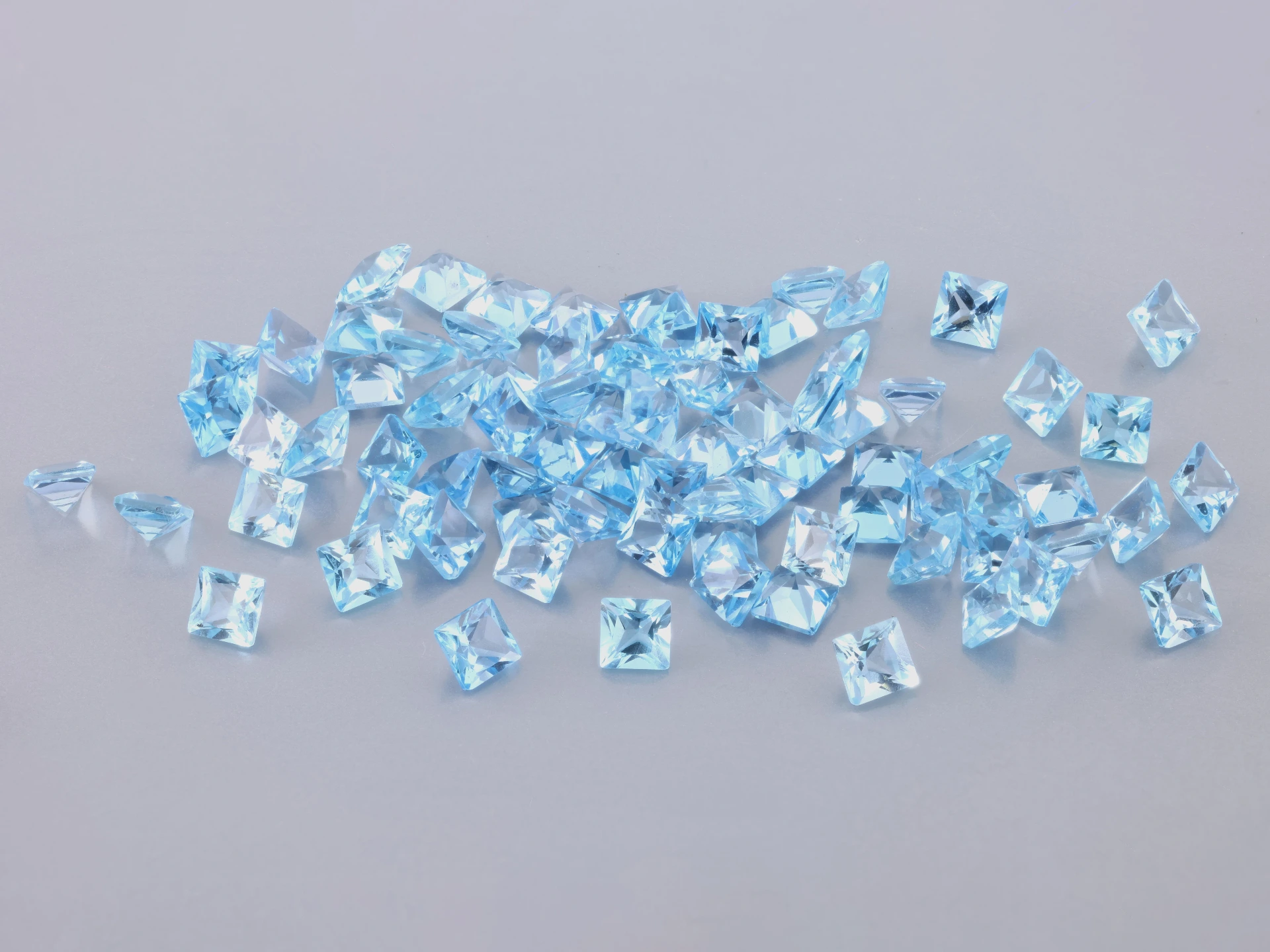 Topaz 3.00mm Princess Cut Medium Blue