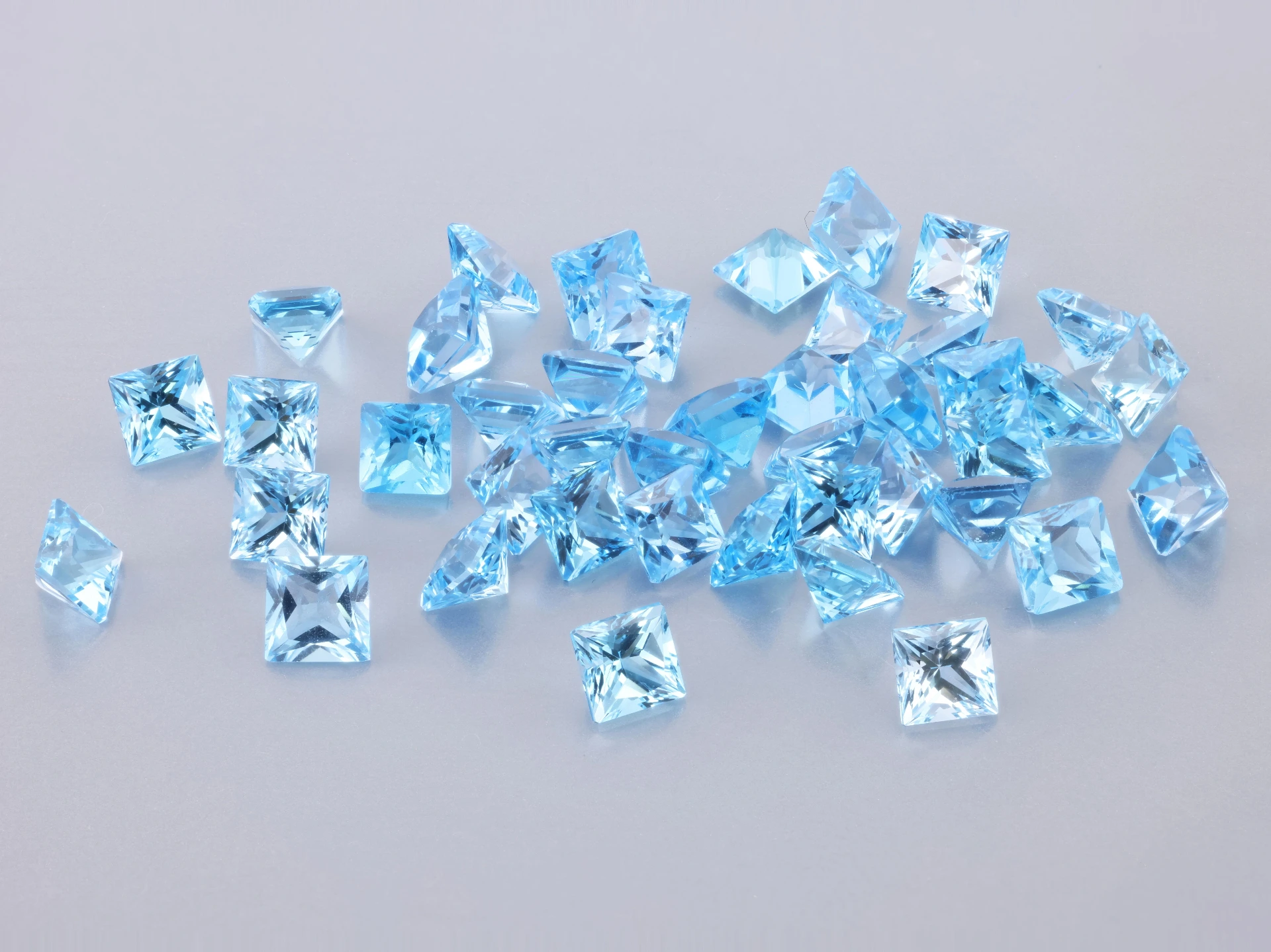 Topaz 3.50mm Princess Cut Medium Blue
