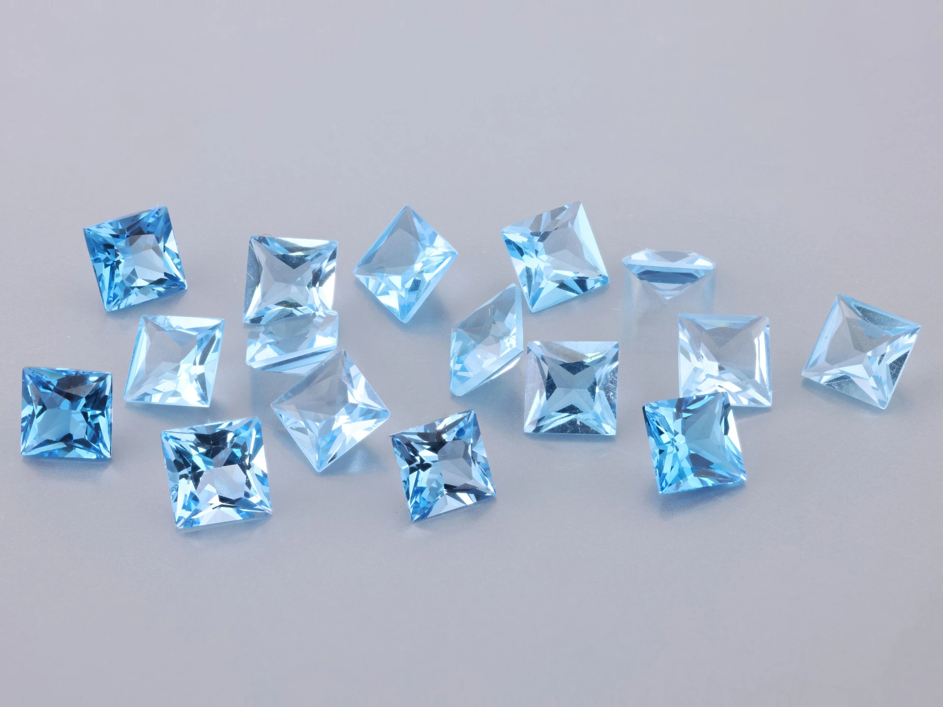 Topaz 4.50mm Princess Cut Medium Blue
