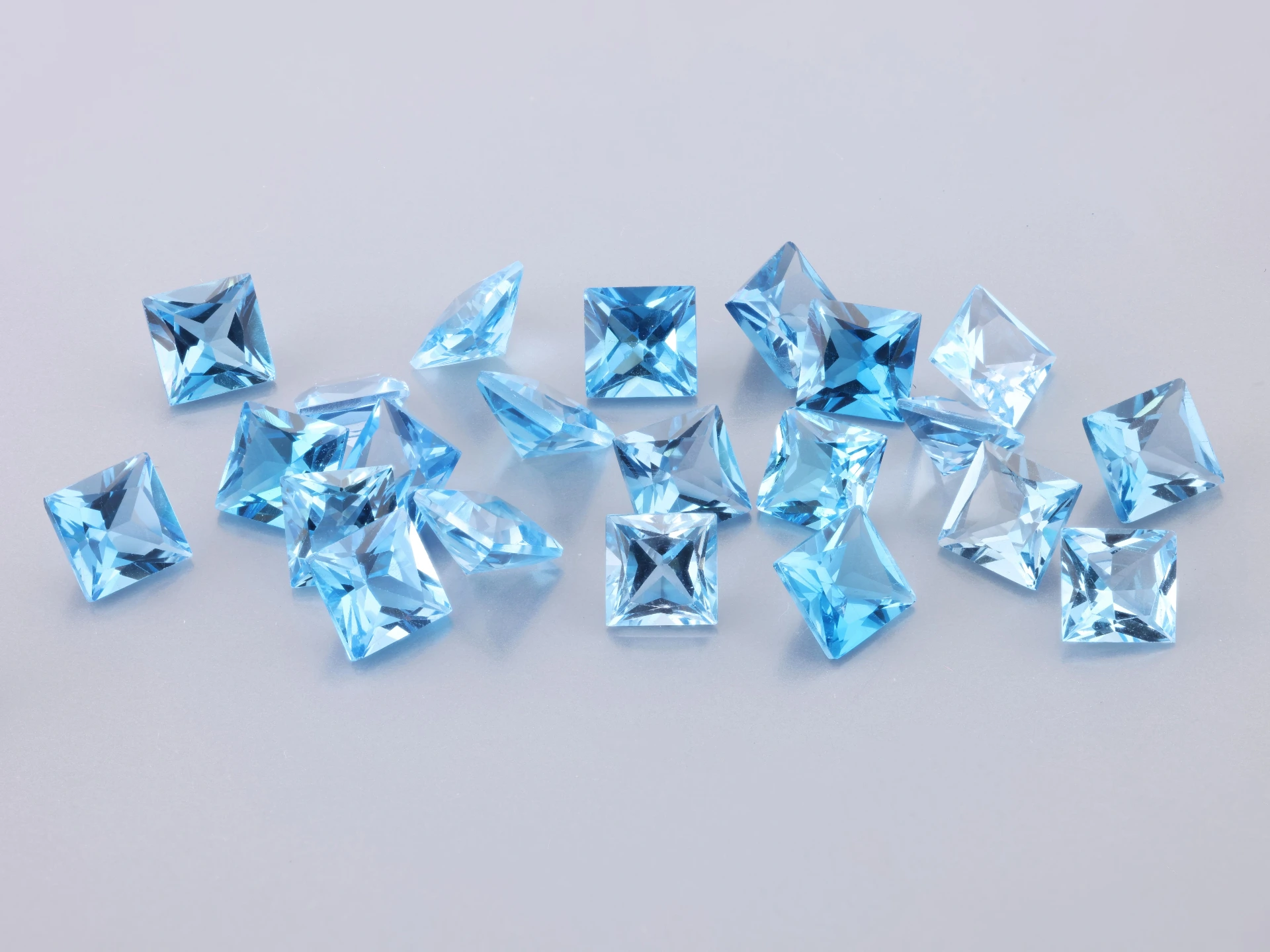 Topaz 5.00mm Princess Cut Medium Blue