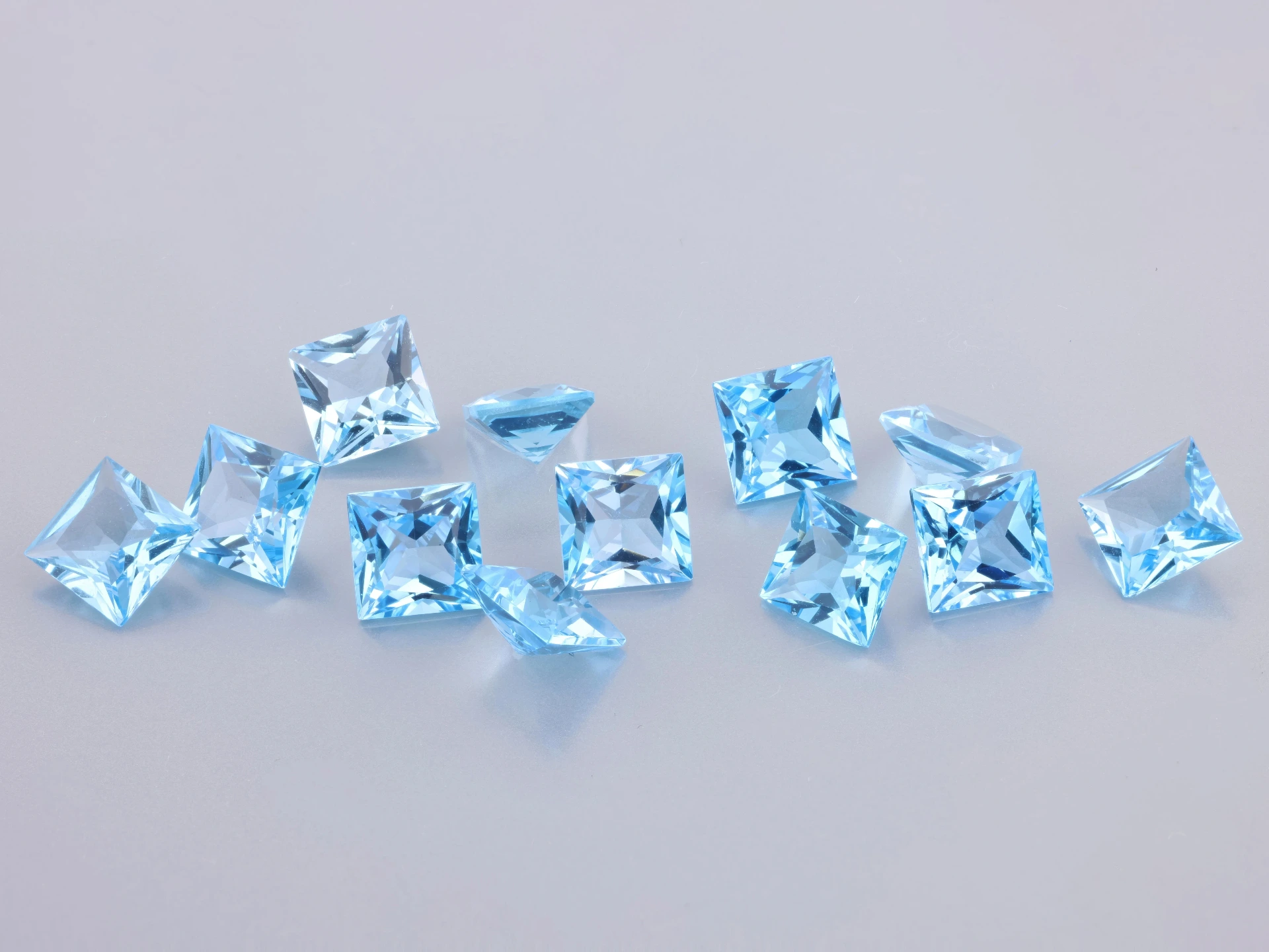 Topaz 6.00mm Princess Cut Medium Blue