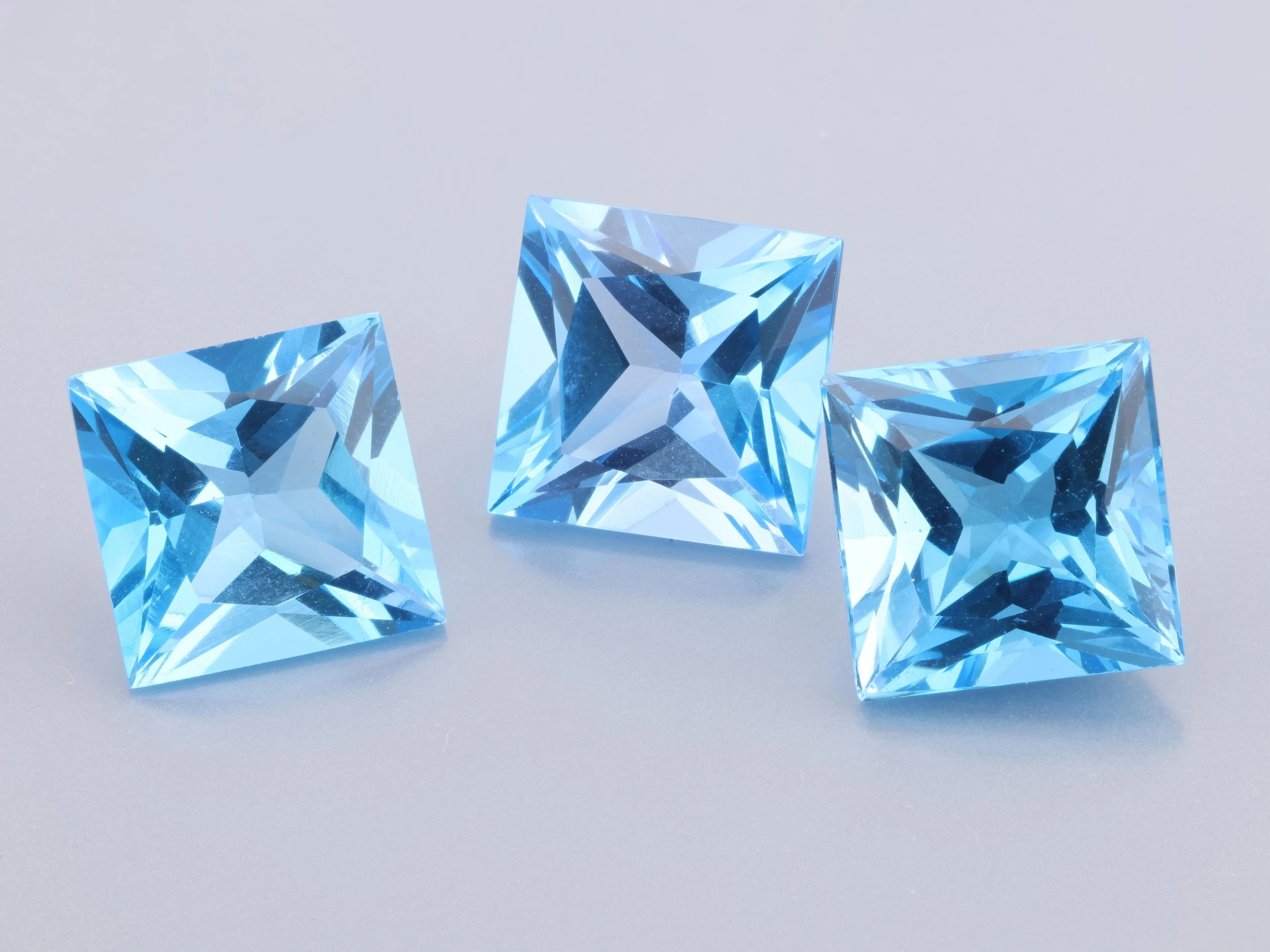 Topaz 10mm Princess Cut Medium Blue