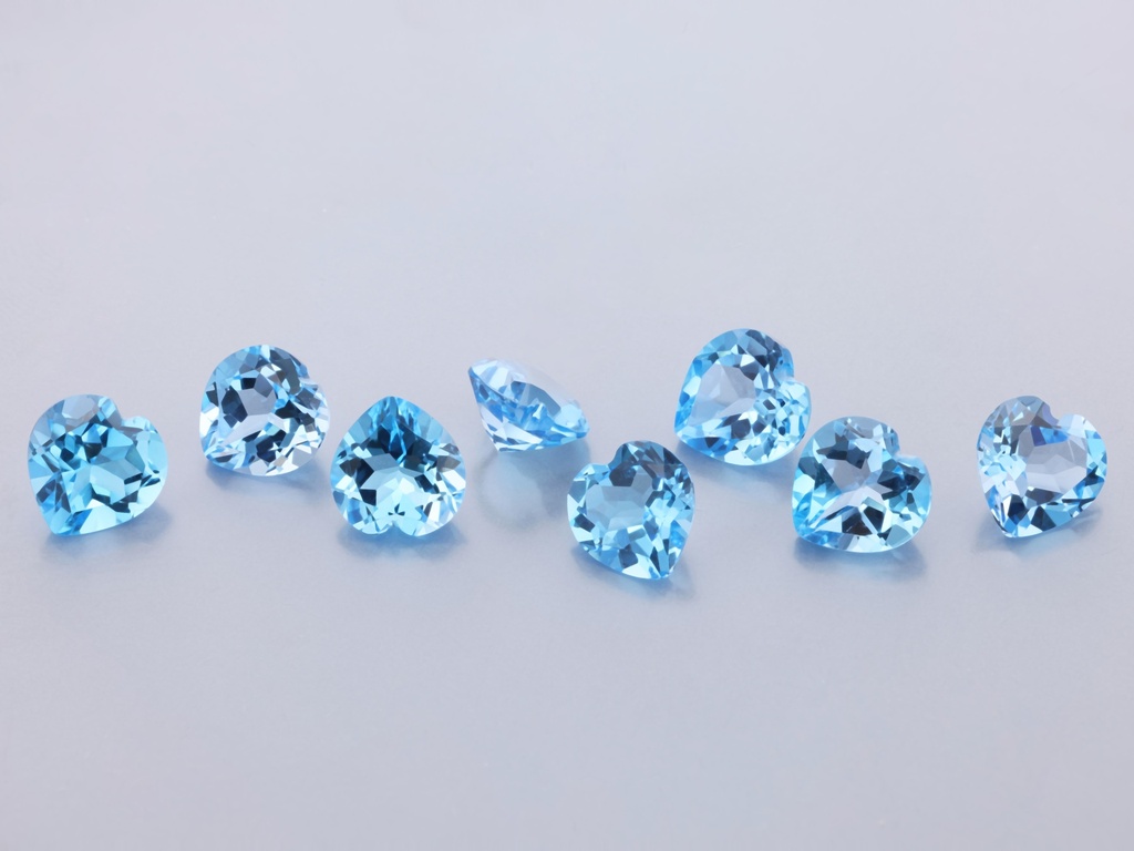 Topaz 6.00mm Heart Shape Medium Blue