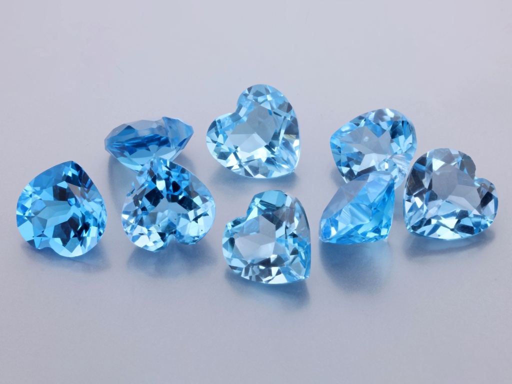 Topaz 7.00mm Heart Shape Medium Blue