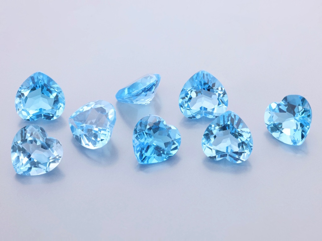 Topaz 8.00mm Heart Shape Medium Blue