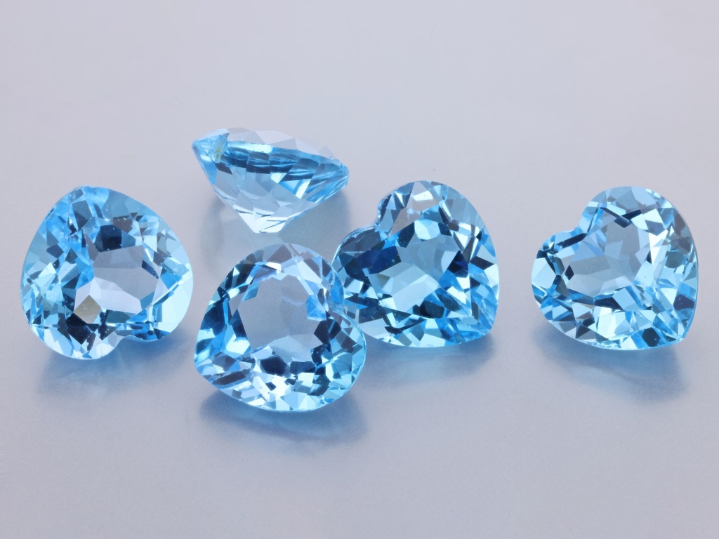 Topaz 9.00mm Heart Shape Medium Blue