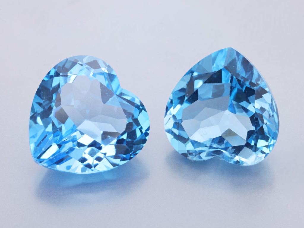 Topaz 12mm Heart Shape Medium Blue