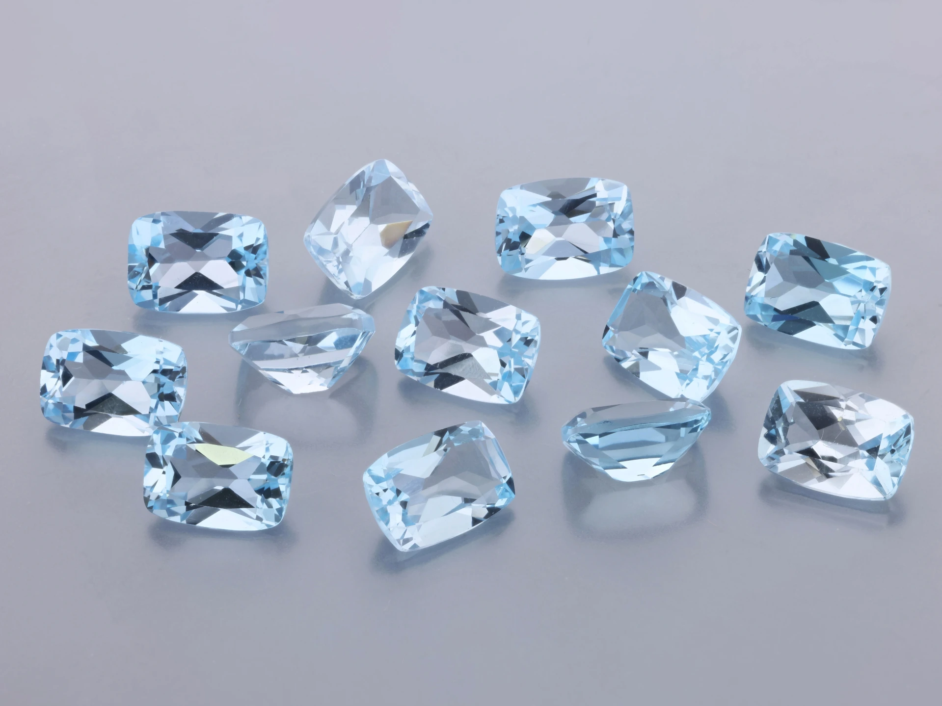 Topaz 8x6mm Cushion Light Blue