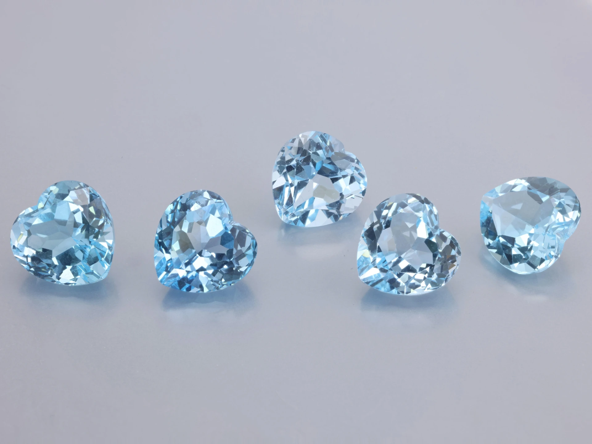 Topaz 10mm Heart Shape Light Blue