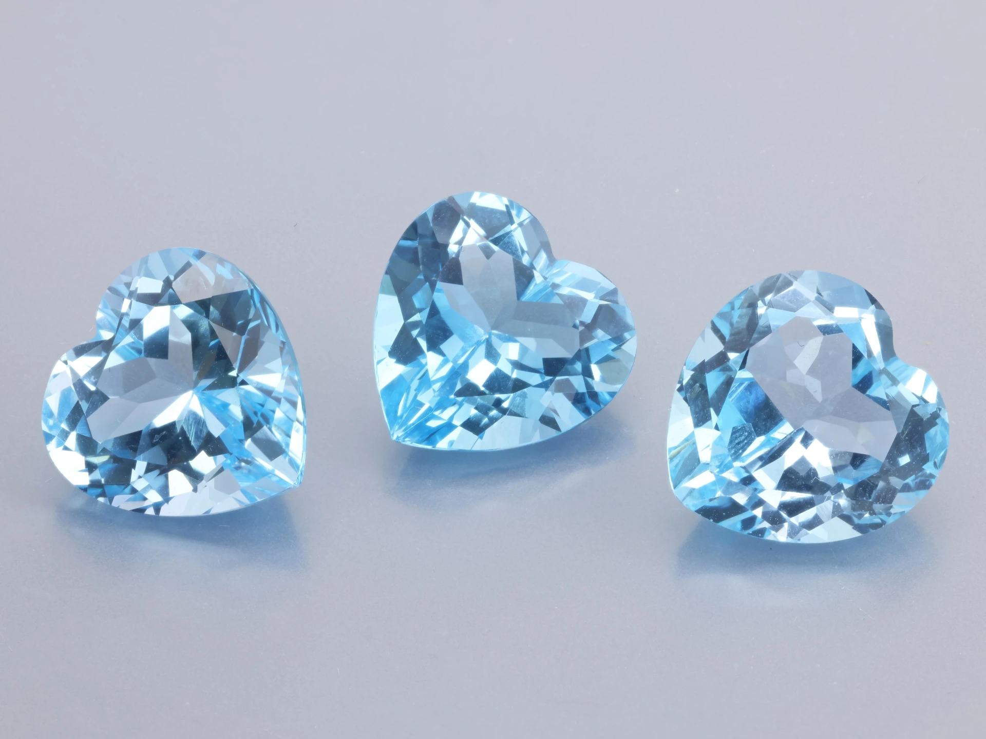 Topaz 12mm Heart Shape Light Blue