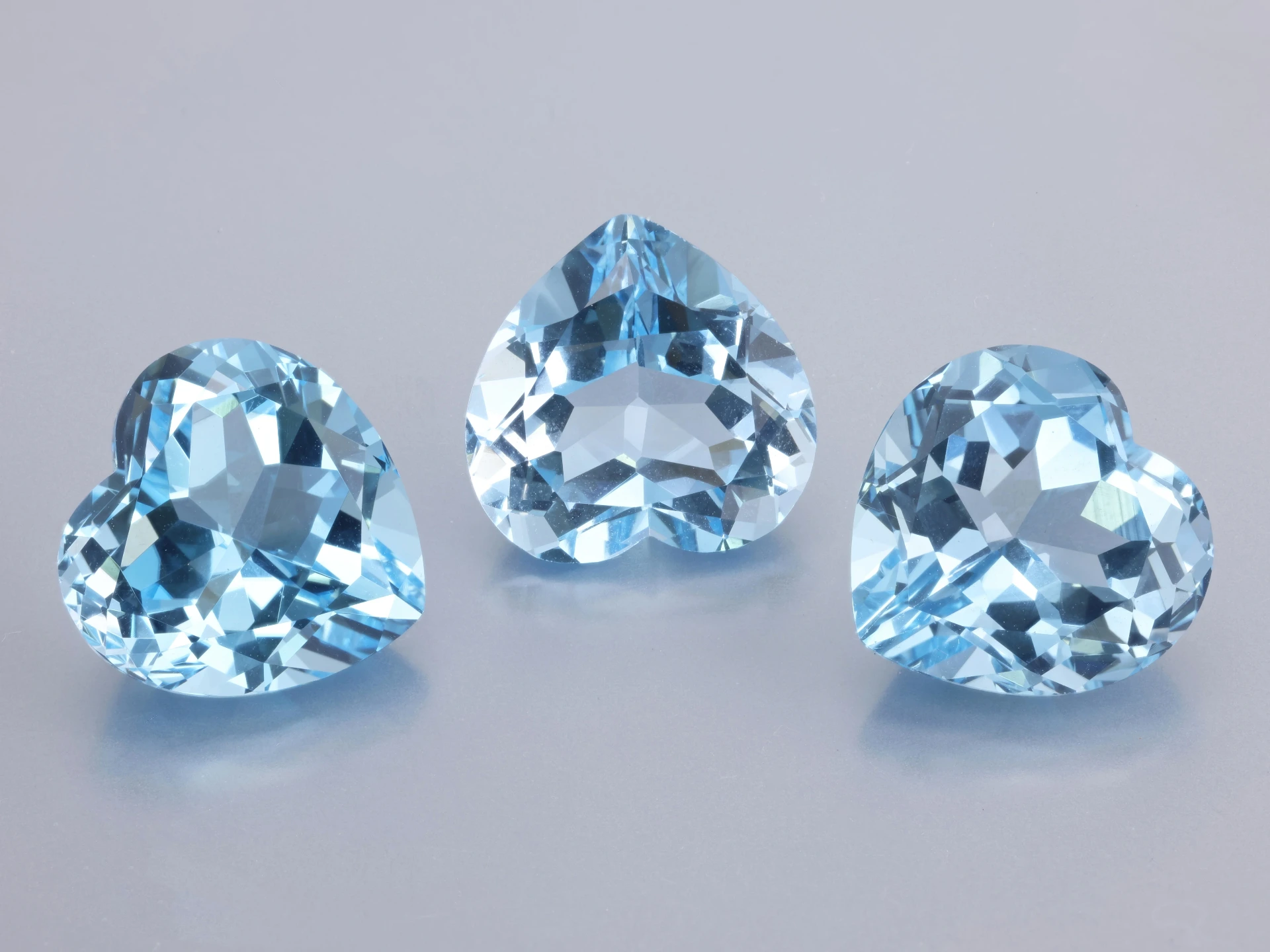 Topaz 14mm Heart Shape Light Blue