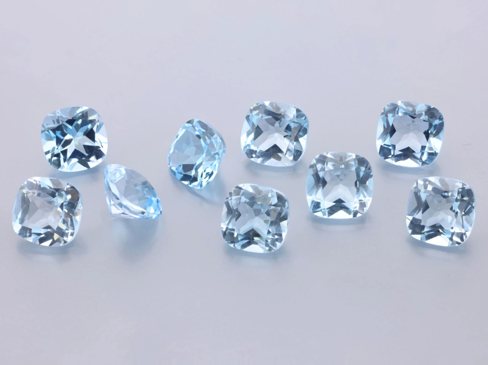 Topaz 6.00mm Square Cushion Light Blue