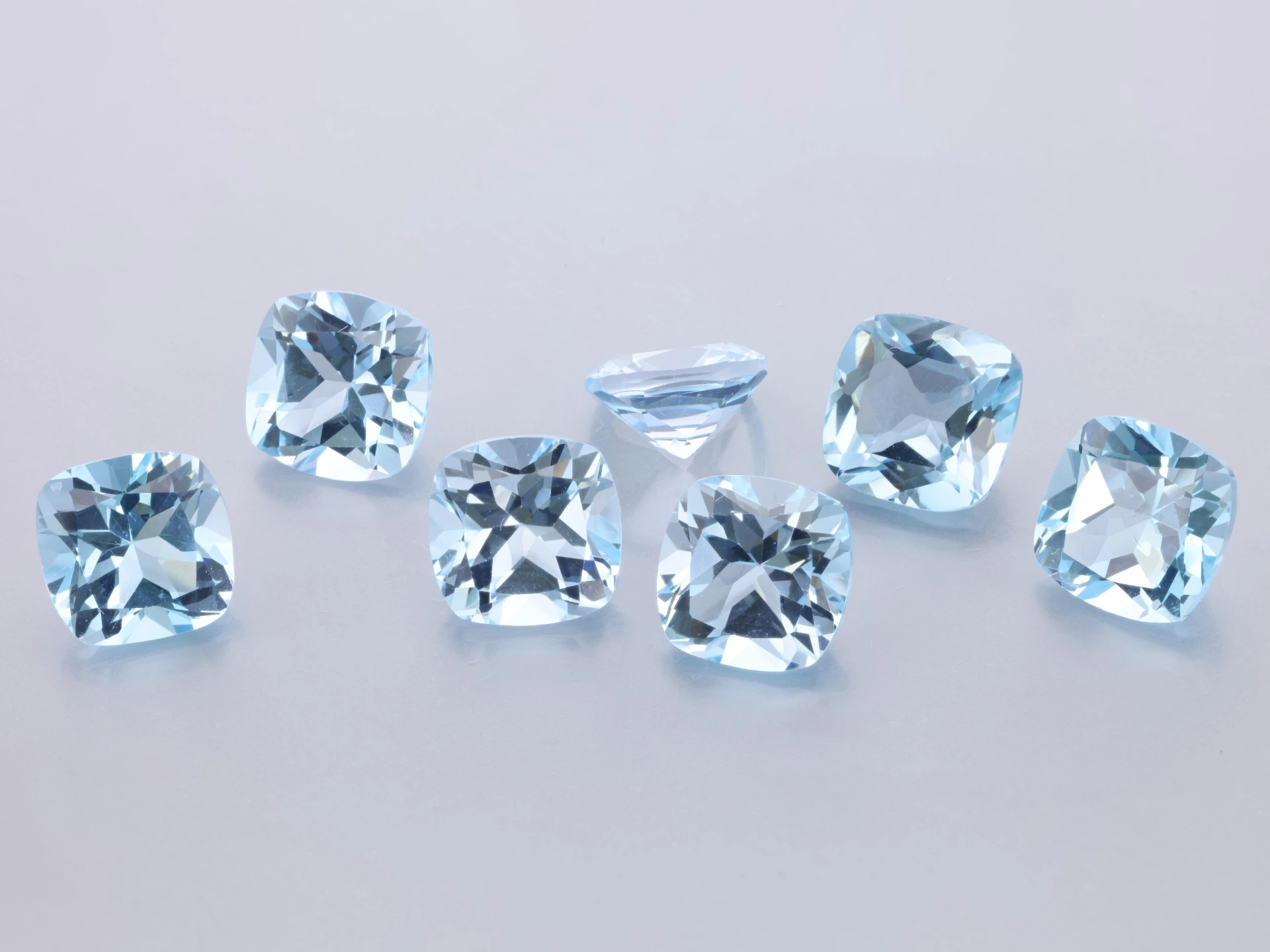 Topaz 7.00mm Square Cushion Light Blue