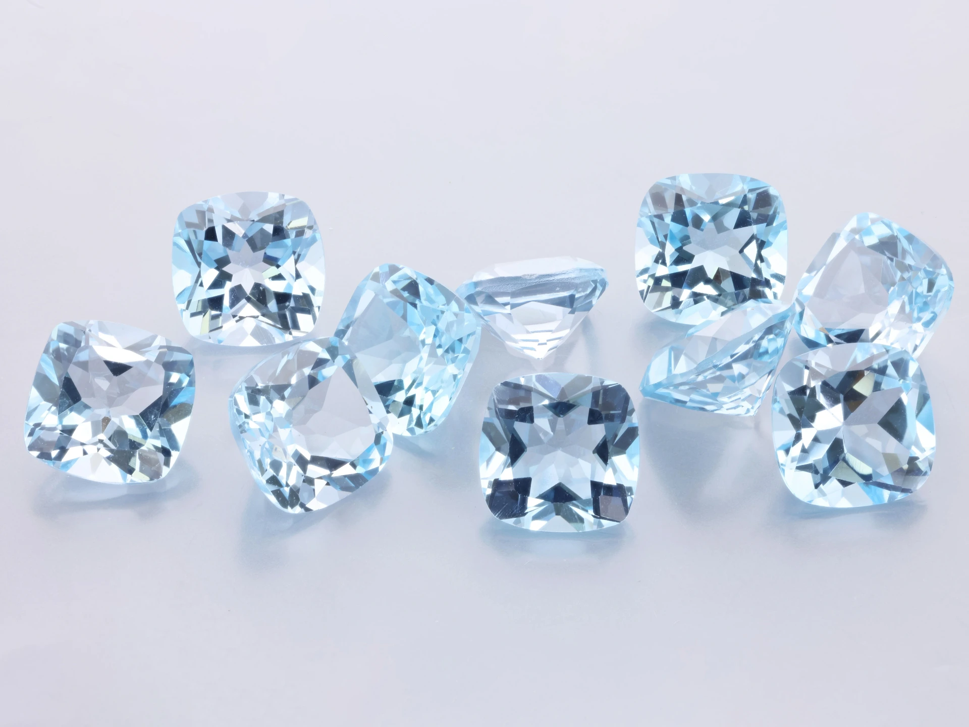 Topaz 8.00mm Square Cushion Light Blue