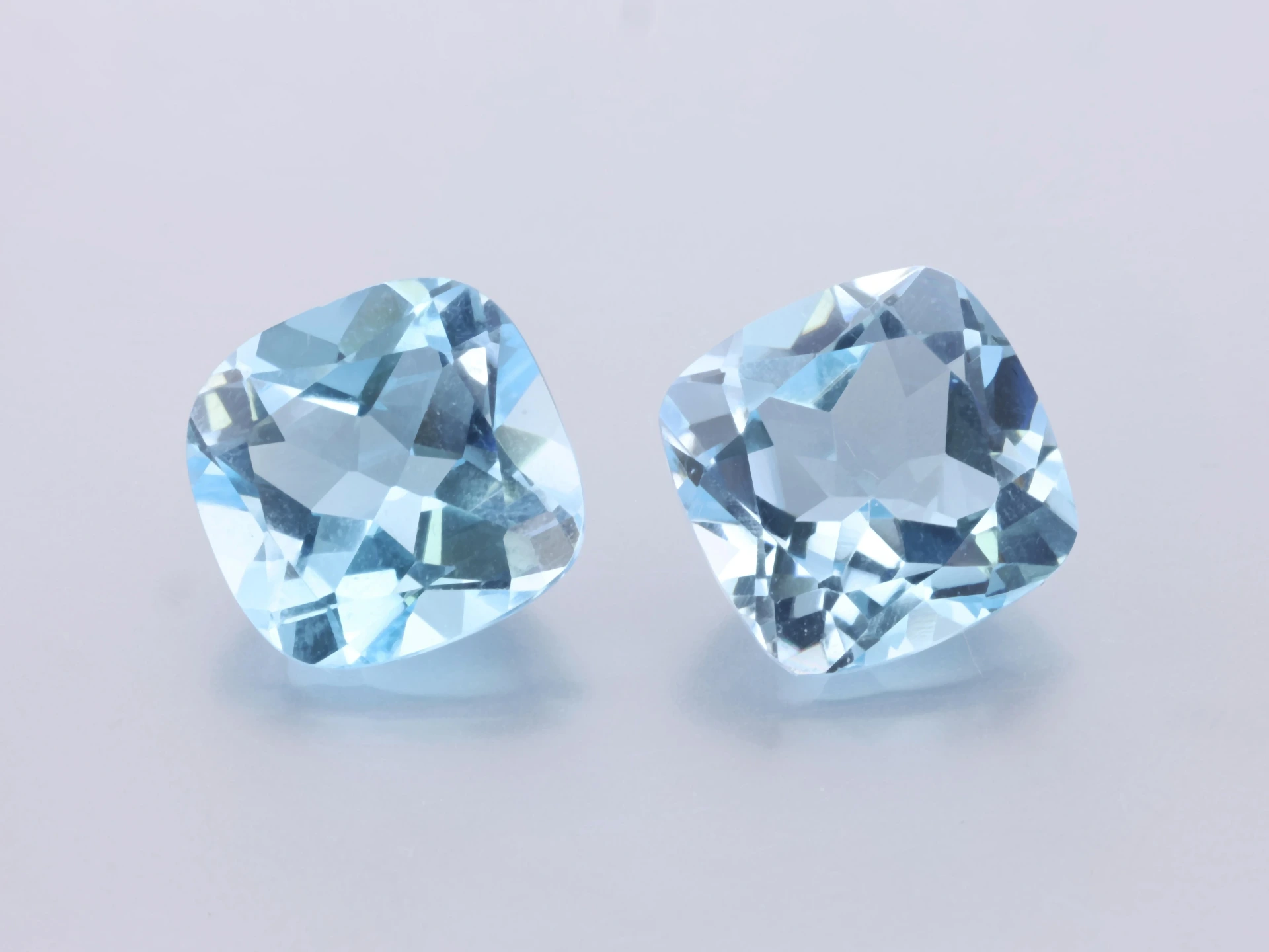 Topaz 10mm Square Cushion Light Blue