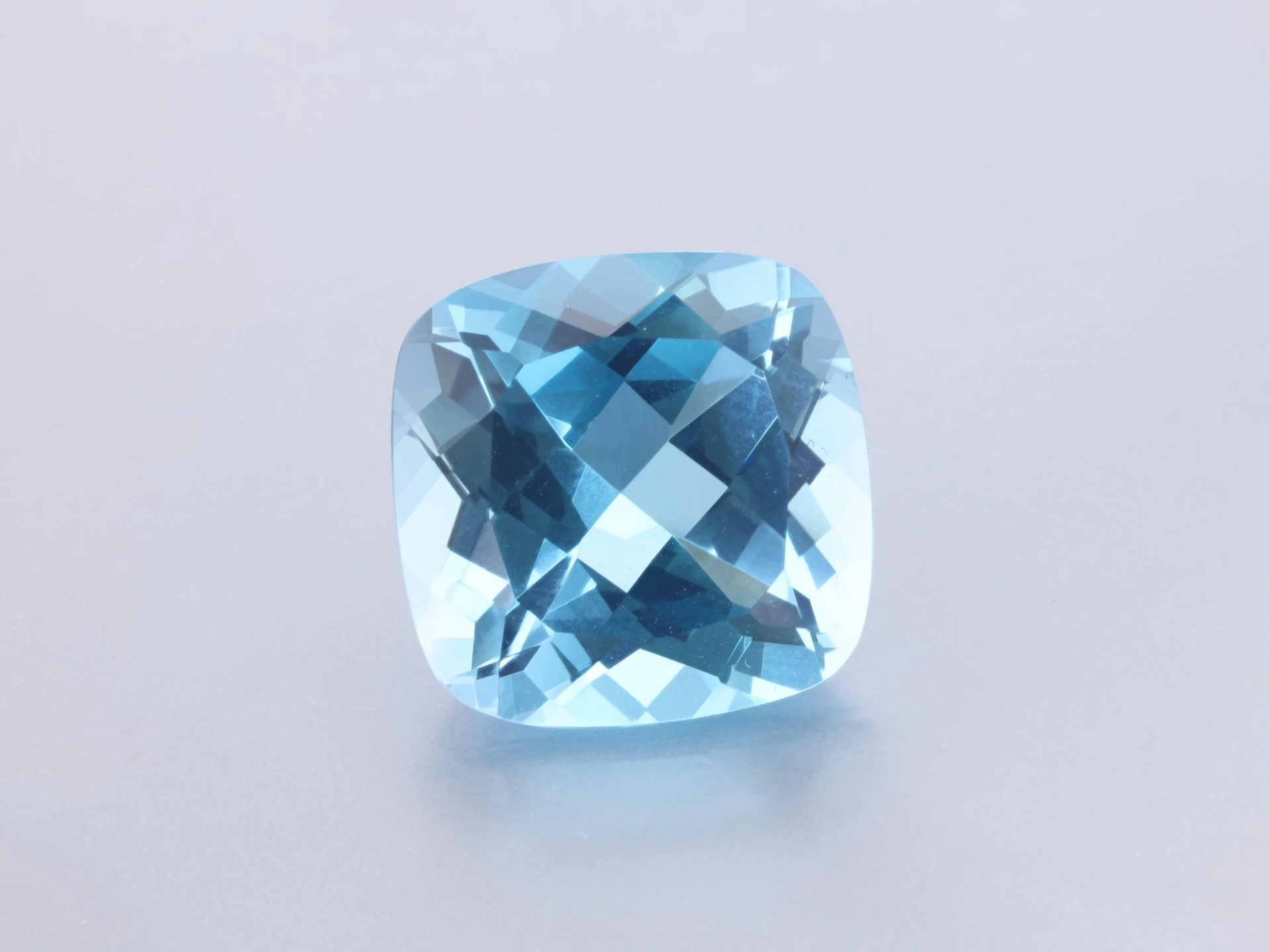 Topaz 12mm Square Cushion Light Blue