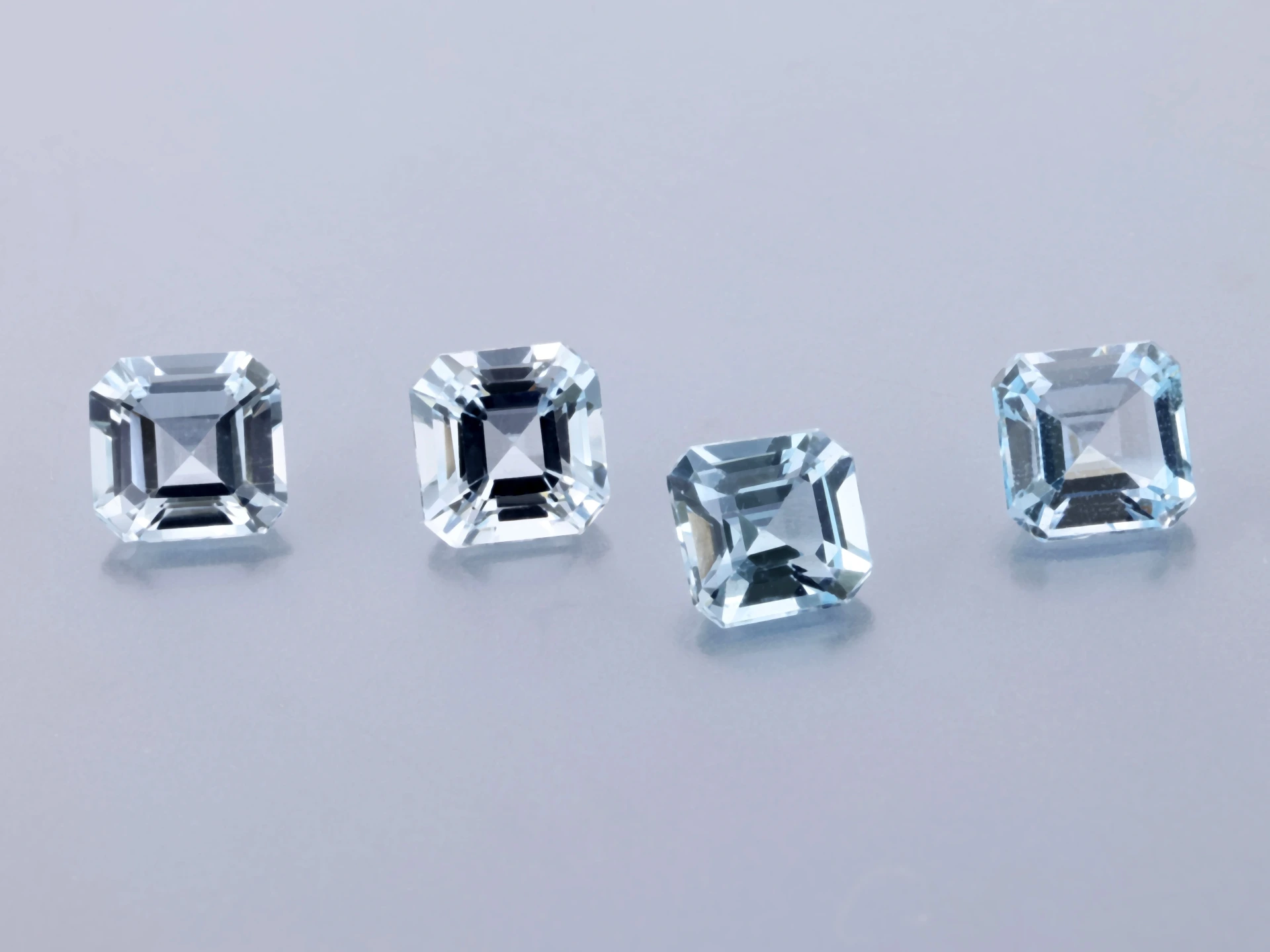 Topaz 4.00mm Square Emerald Cut Light Blue 