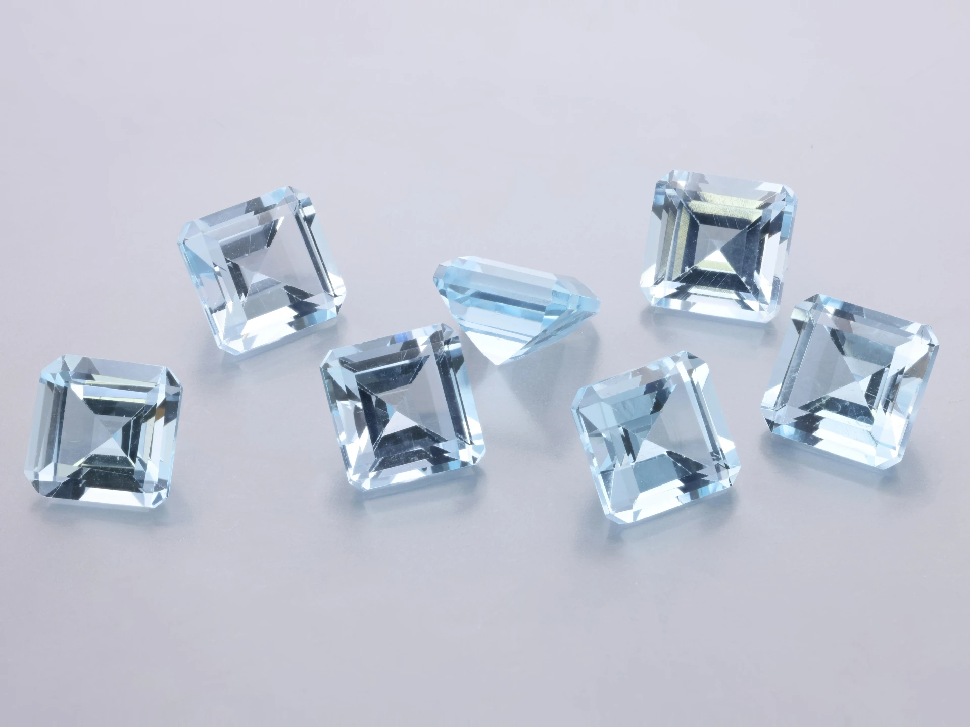 Topaz 6.00mm Square Emerald Cut Light Blue 