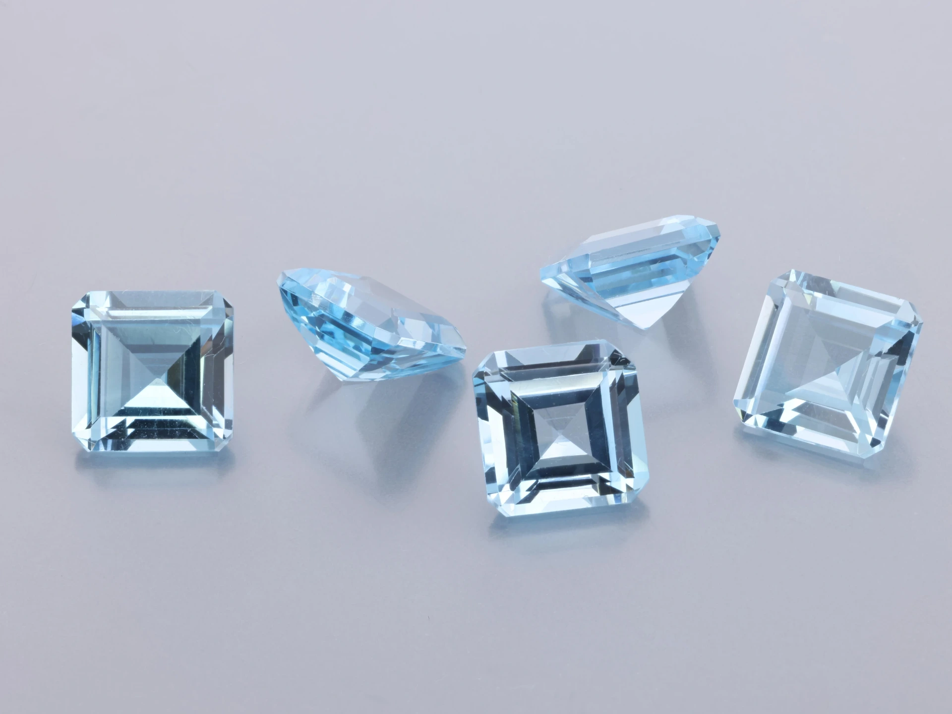 Topaz 8.00mm Square Emerald Cut Light Blue 