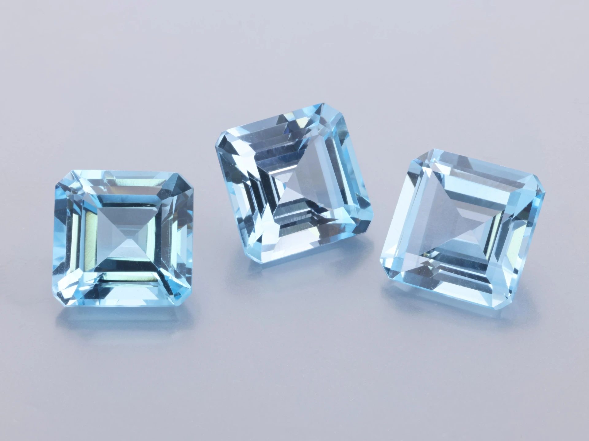 Topaz 10mm Square Emerald Cut Light Blue 