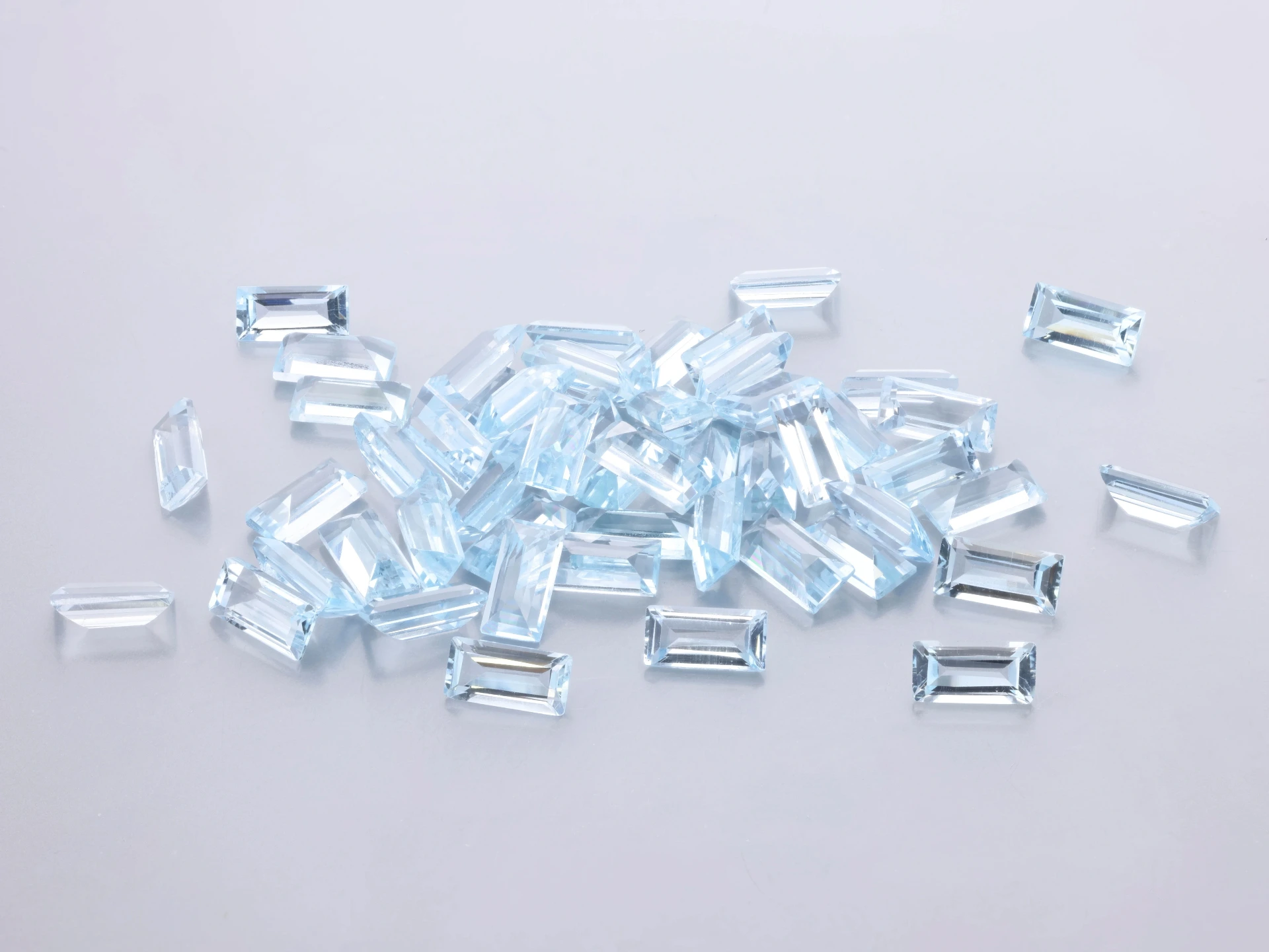 Topaz 5x2.5mm Baguette Light Blue