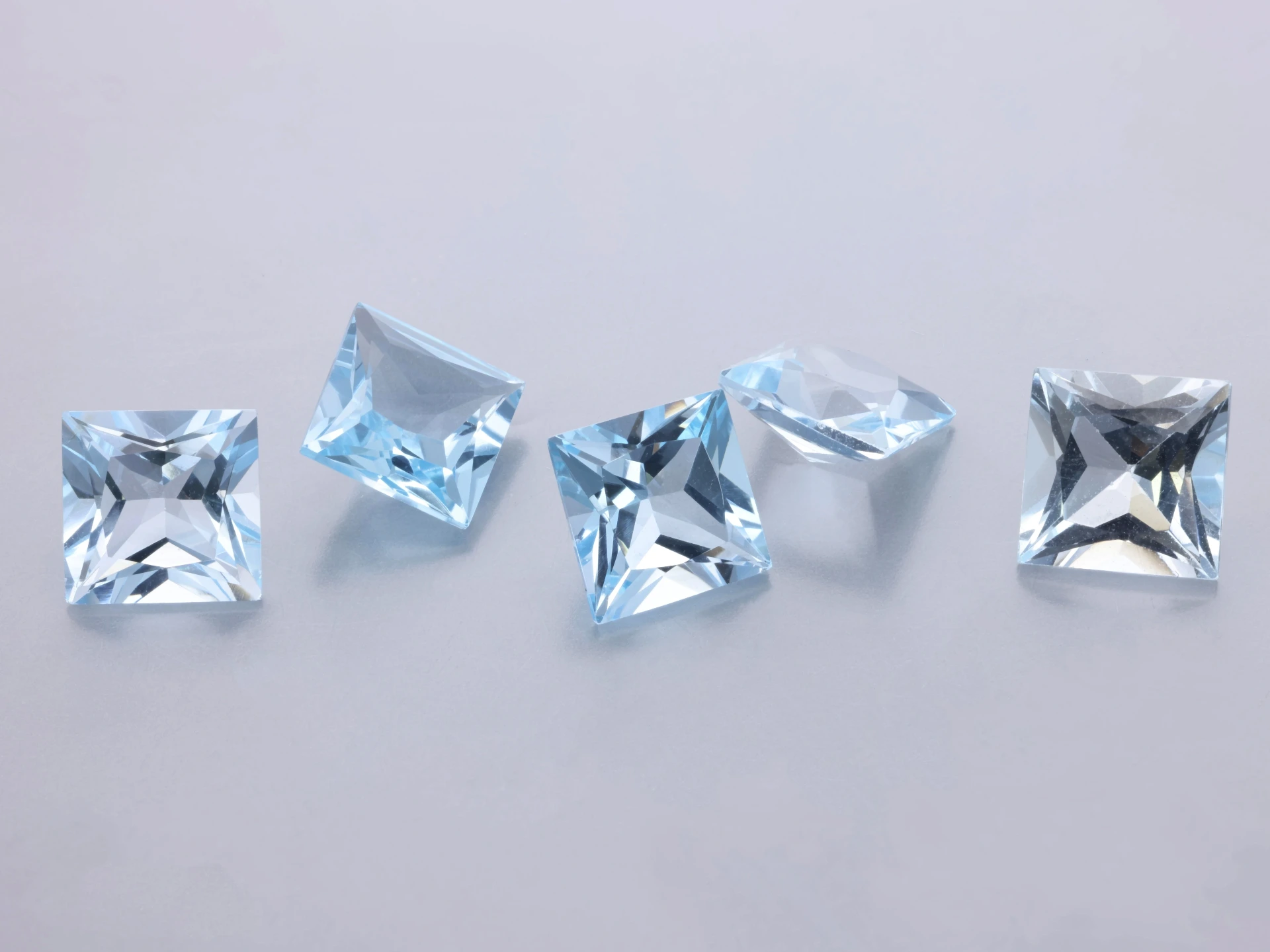 Topaz 6.00mm Princess Cut Light Blue