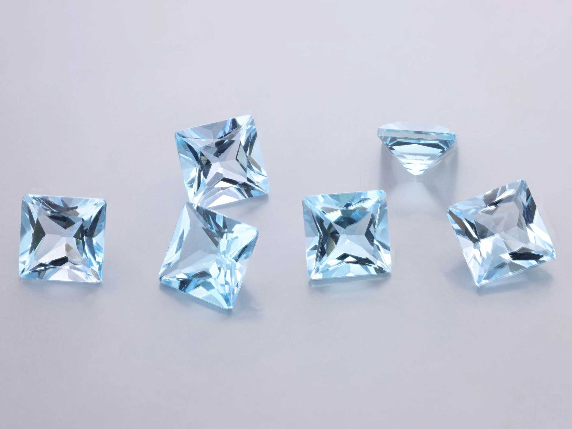Topaz 7.00mm Princess Cut Light Blue
