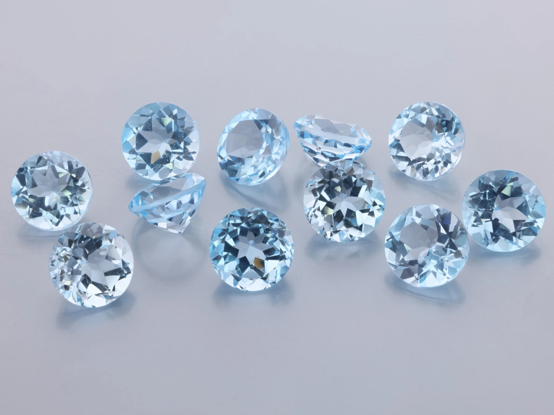 Topaz 7.50mm Round Light Blue