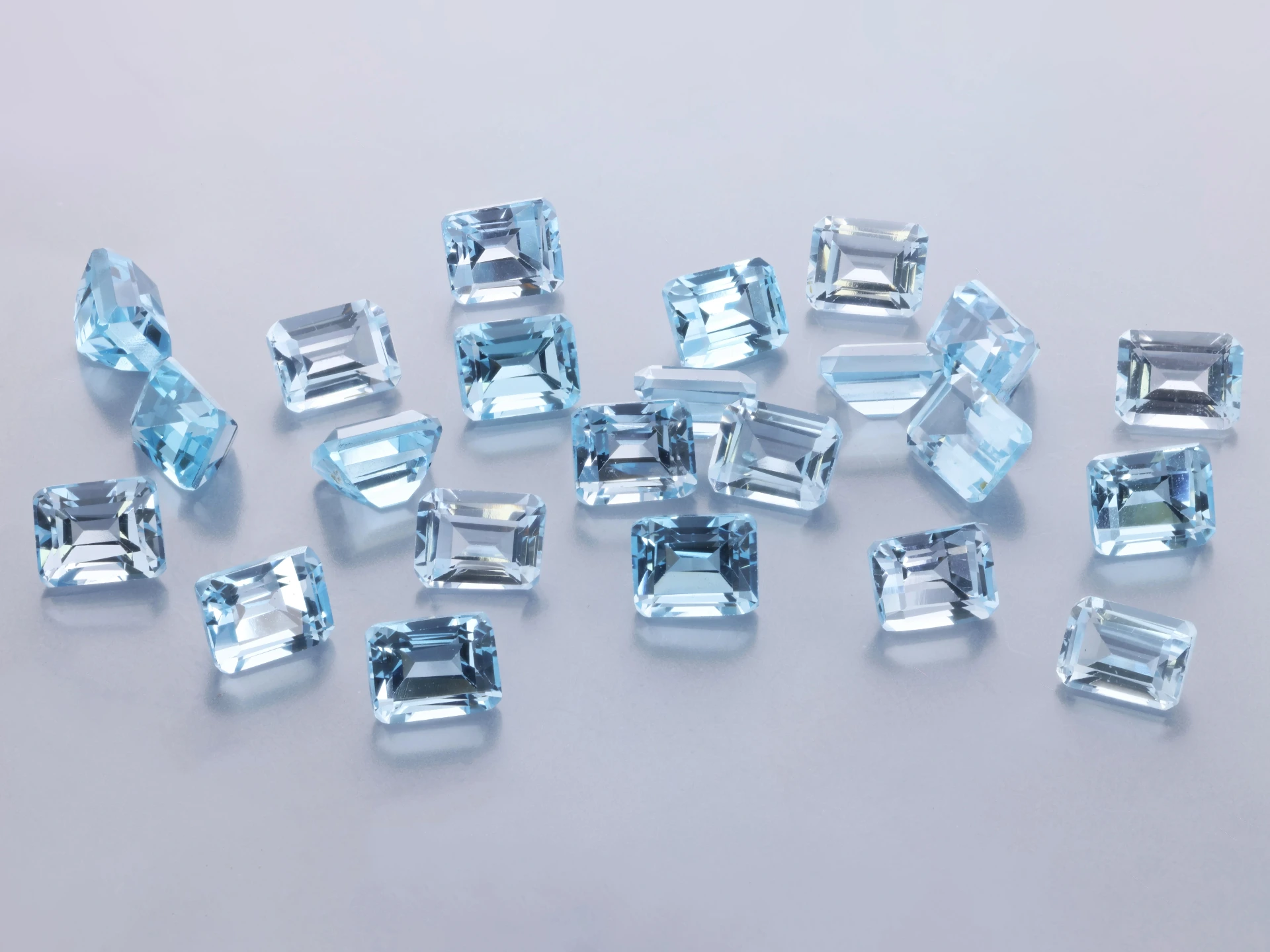 Topaz 5x4mm Emerald Cut Light Blue 