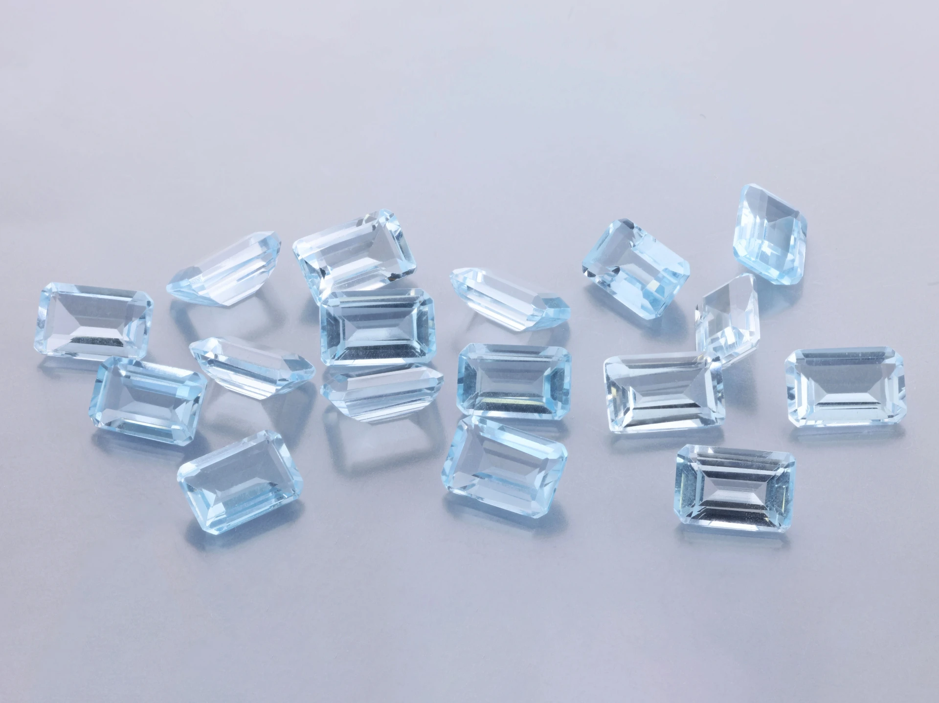 Topaz 6x4mm Emerald Cut Light Blue 