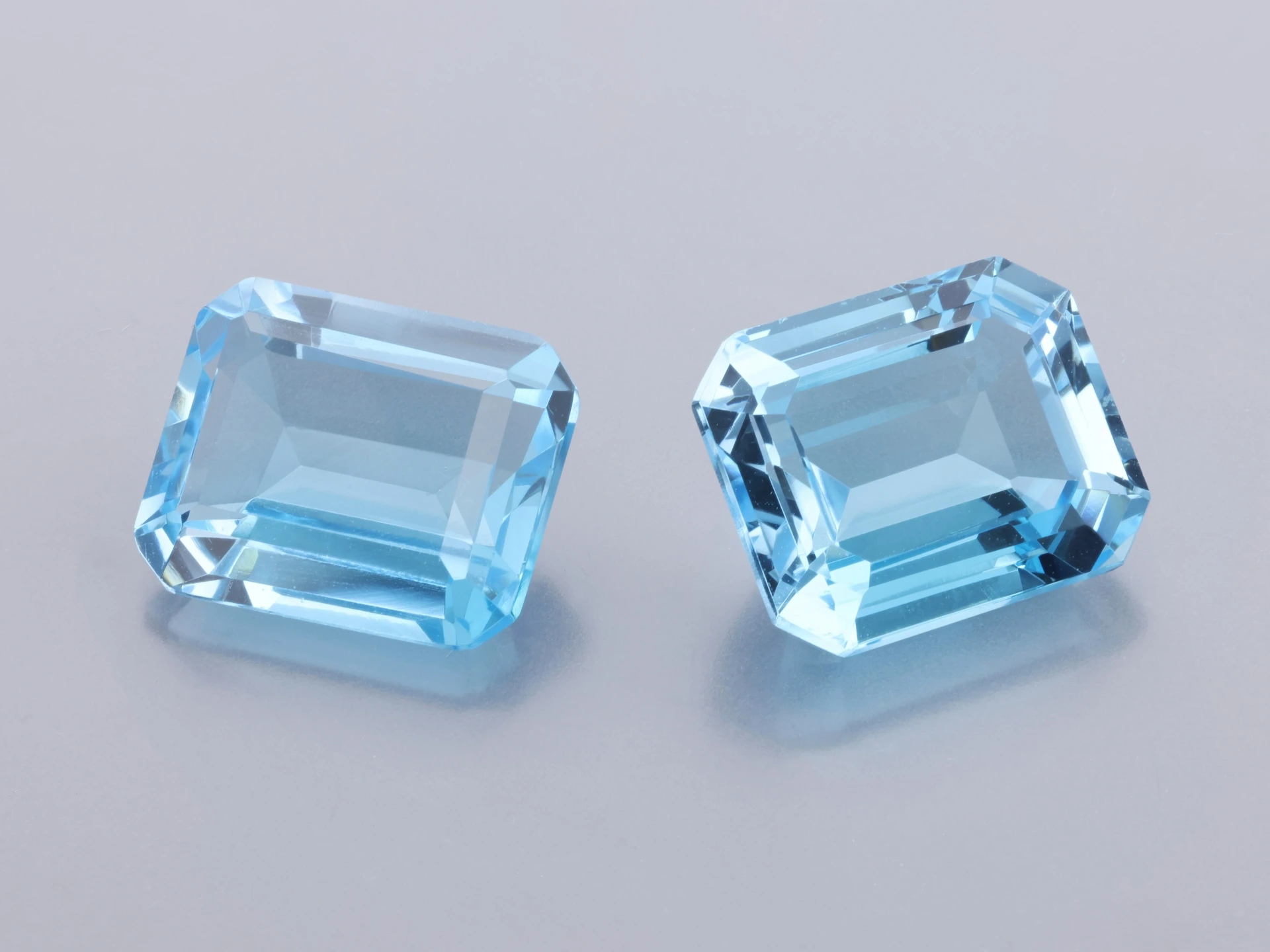 Topaz 12x10mm Emerald Cut Light Blue 