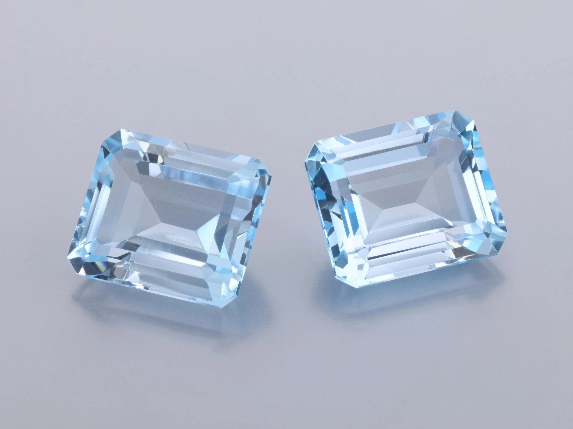 Topaz 14x12mm Emerald Cut Light Blue 