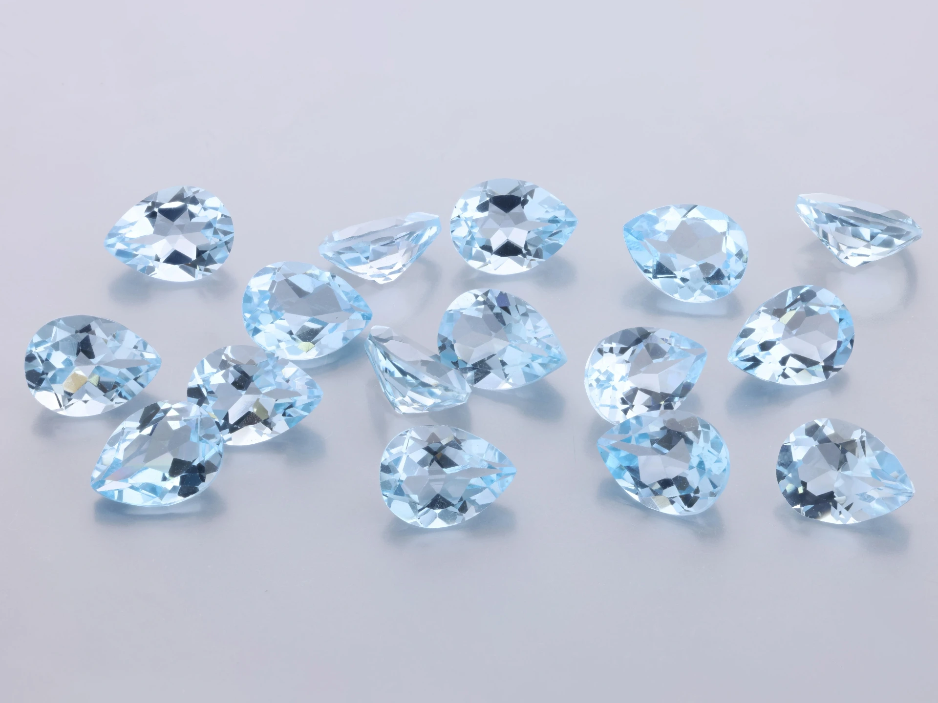 Topaz 8x6mm Pear Shape Light Blue  