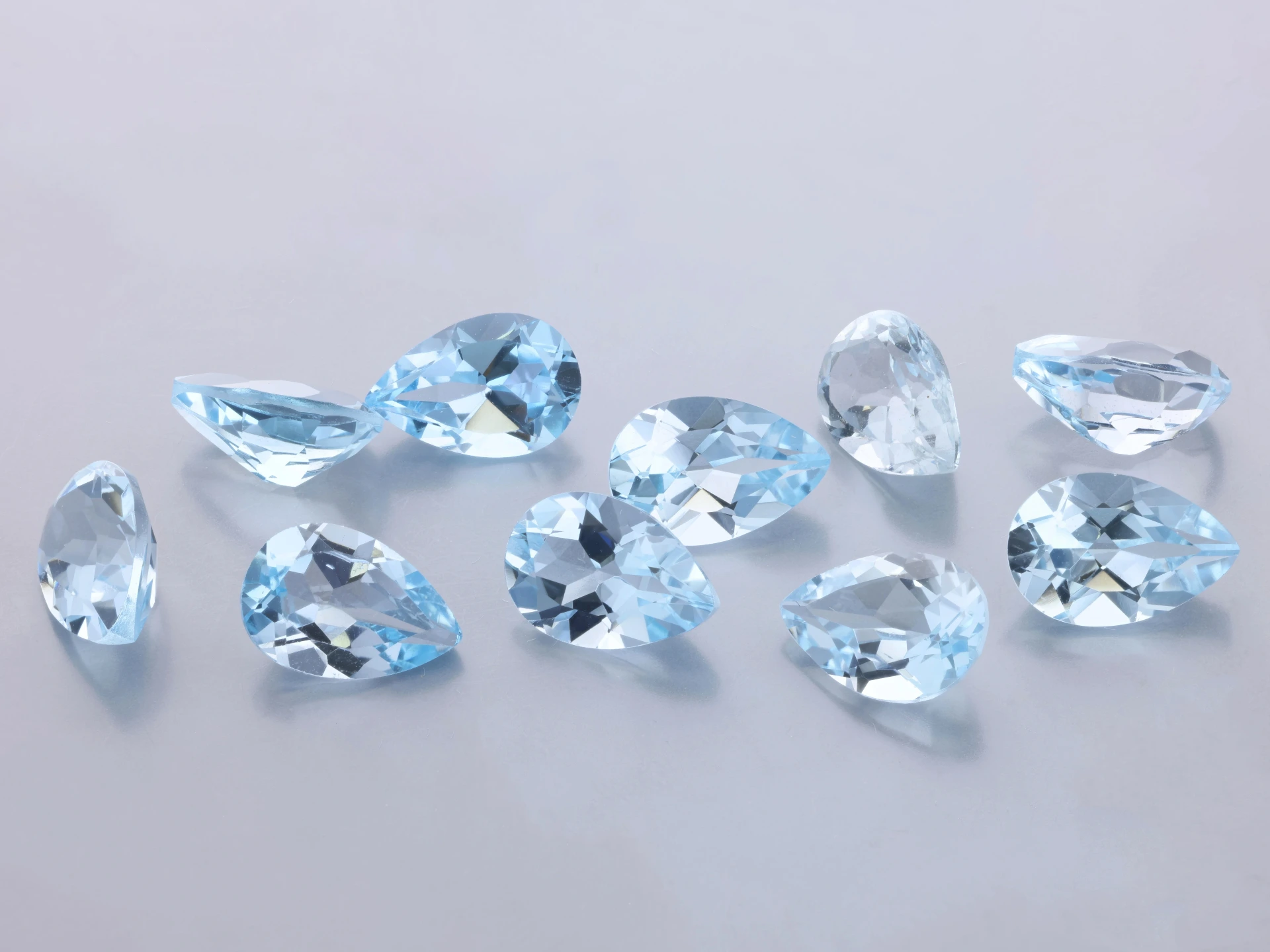 Topaz 9x6mm Pear Shape Light Blue