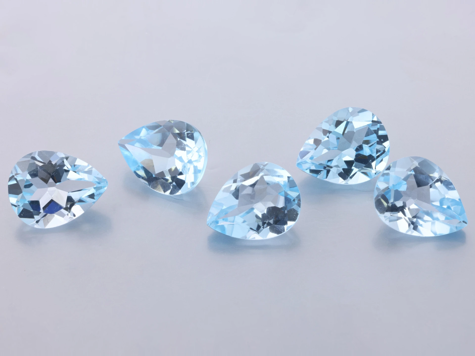 Topaz 10x8mm Pear Shape Light Blue  