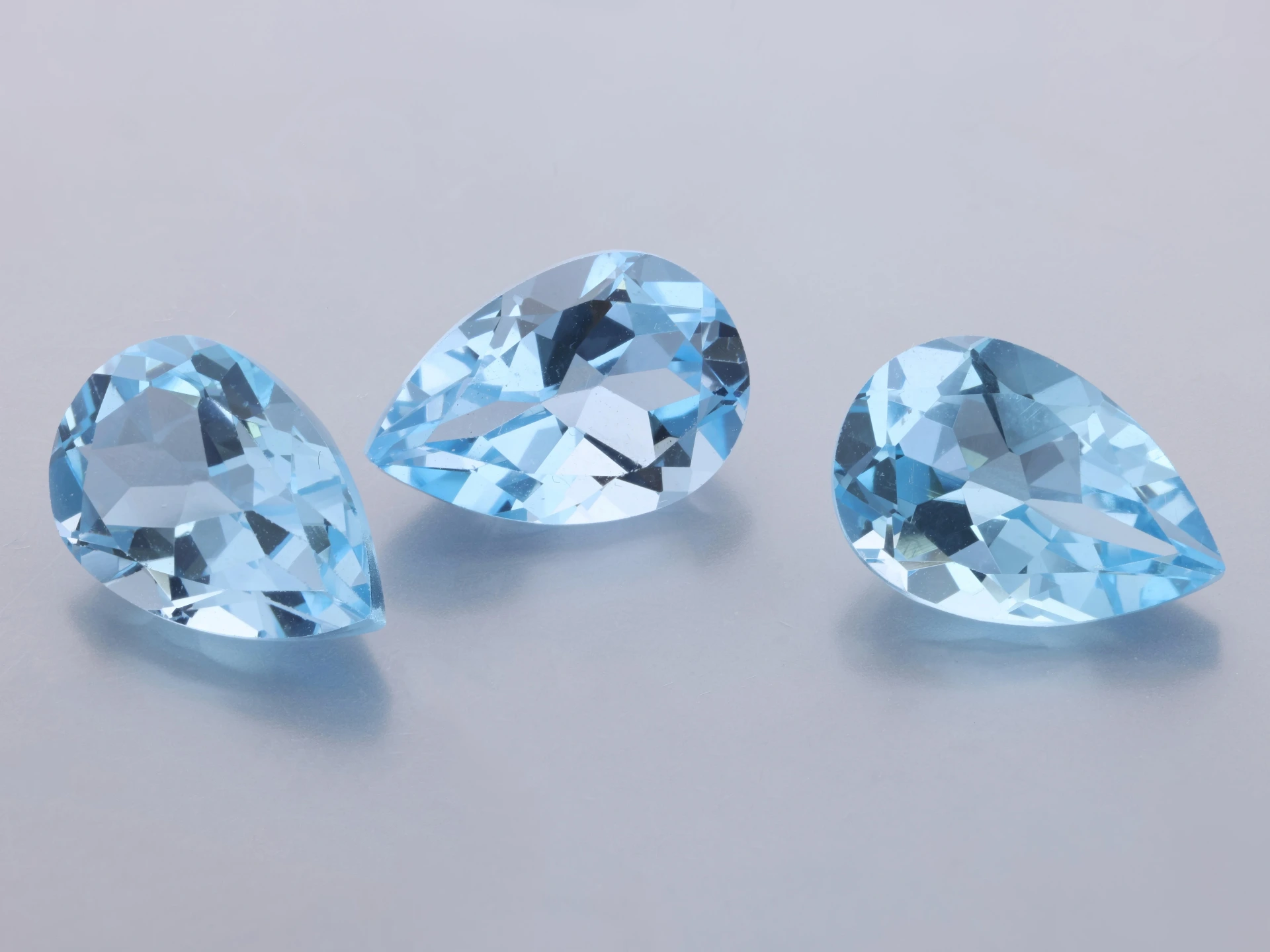 Topaz 12x8mm Pear Shape Light Blue  