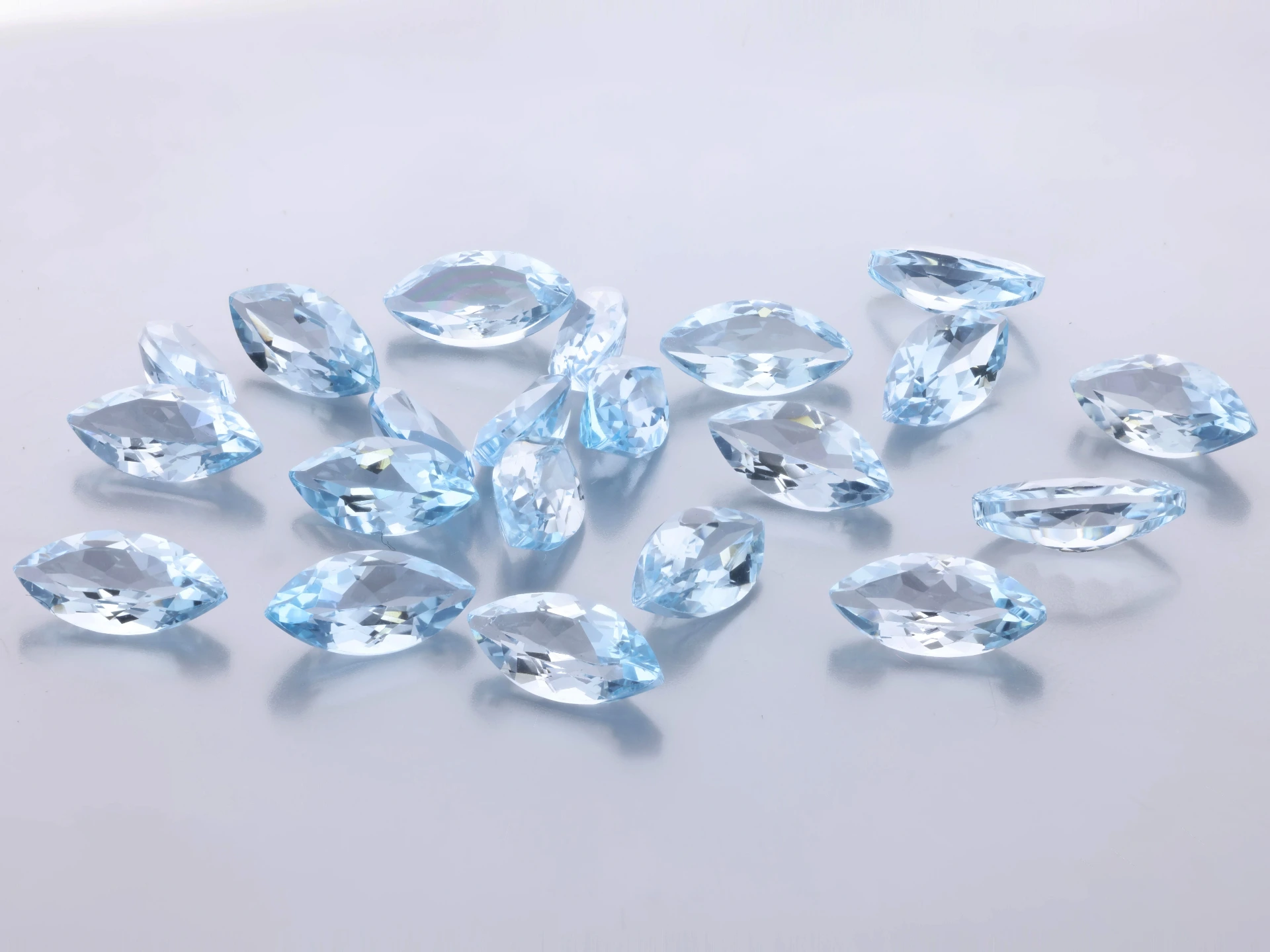 Topaz 8x4mm Marquise Light Blue  