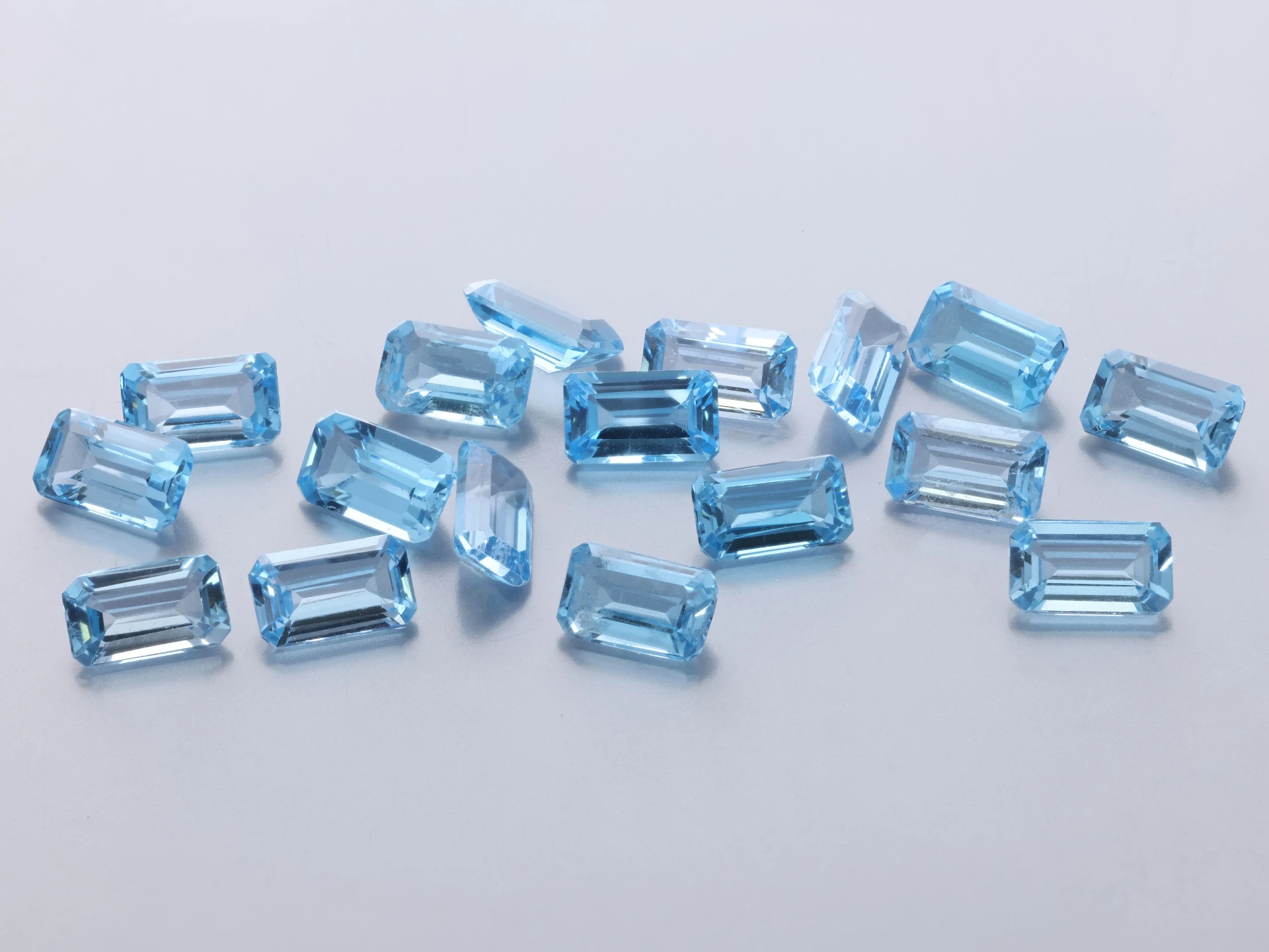 Topaz 5x3mm Emerald Cut Medium Blue