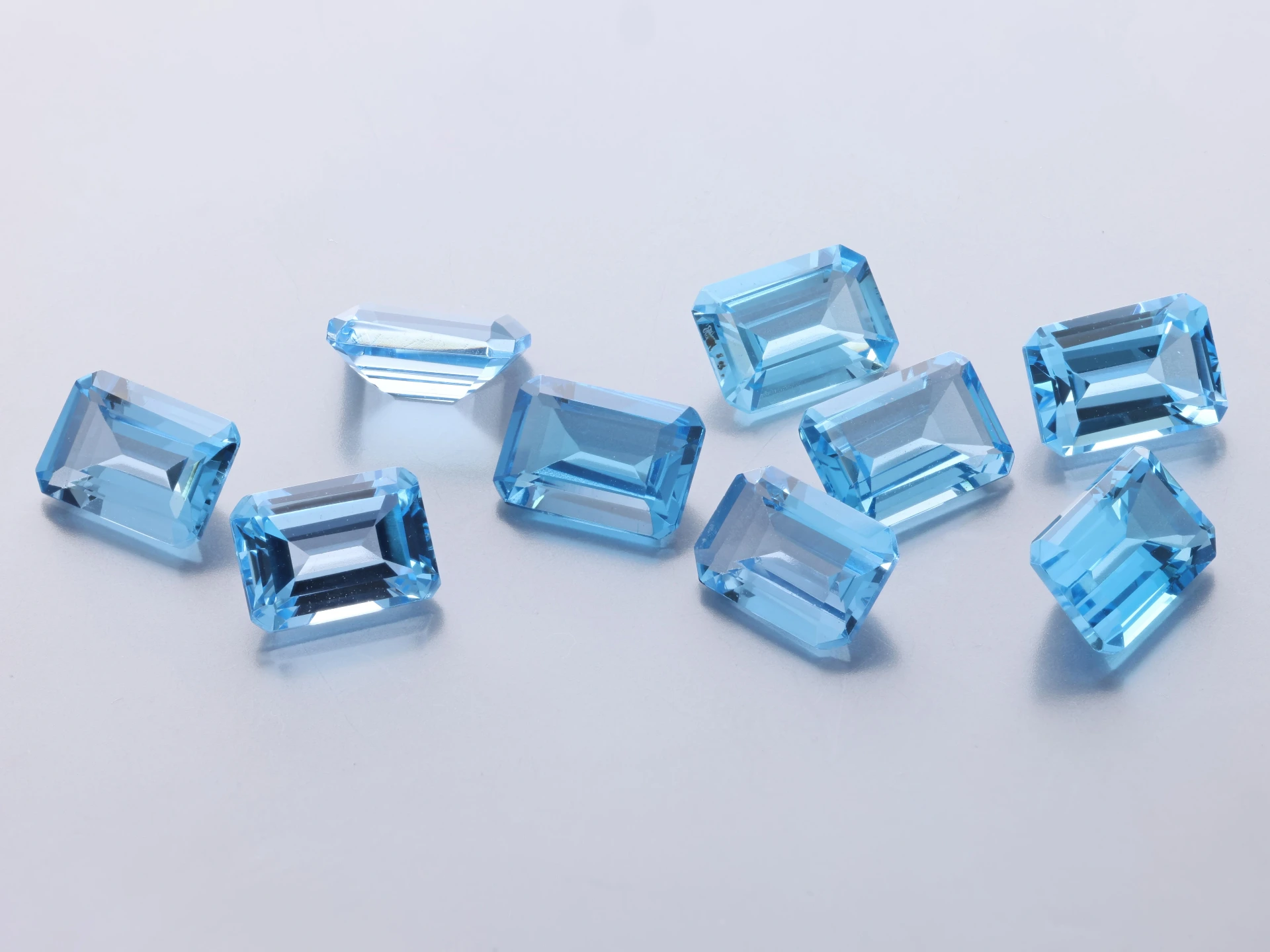 Topaz 7x5mm Emerald Cut Medium Blue