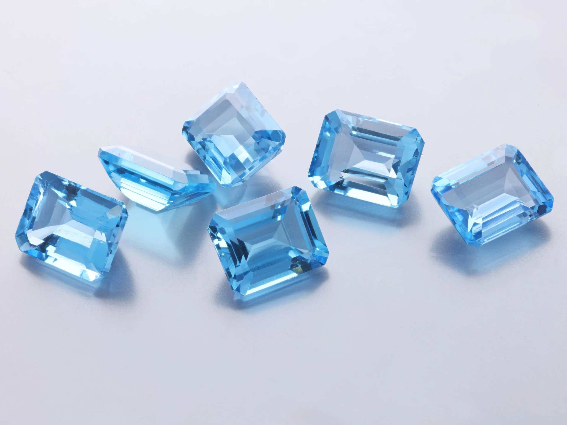 Topaz 10x8mm Emerald Cut Medium Blue
