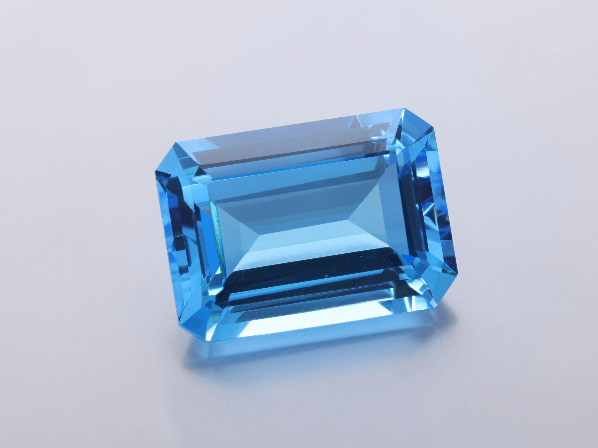 Topaz 18x13mm Emerald Cut Medium Blue
