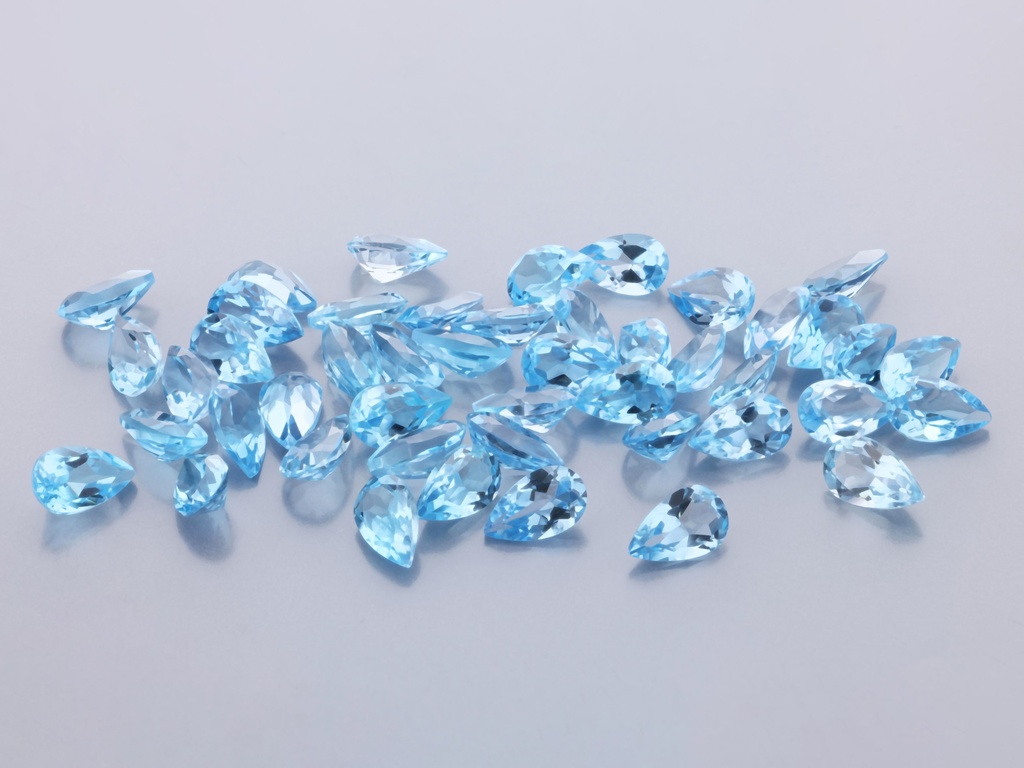 Topaz 5x3mm Pear Shape Medium Blue 