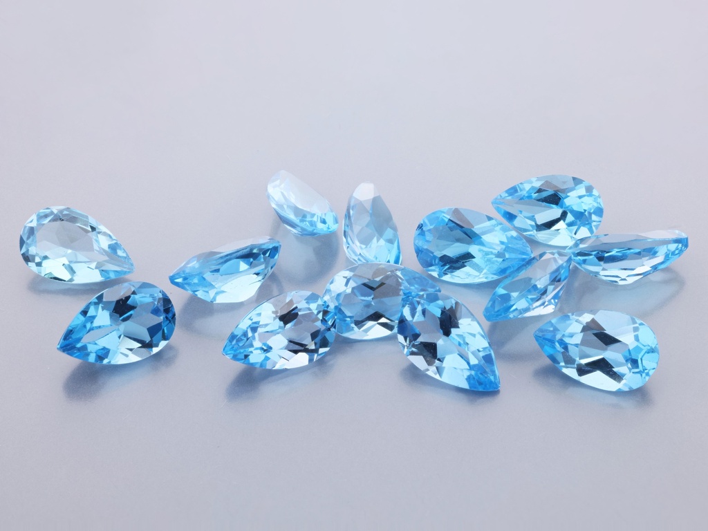 Topaz 8x5mm Pear Shape Medium Blue 