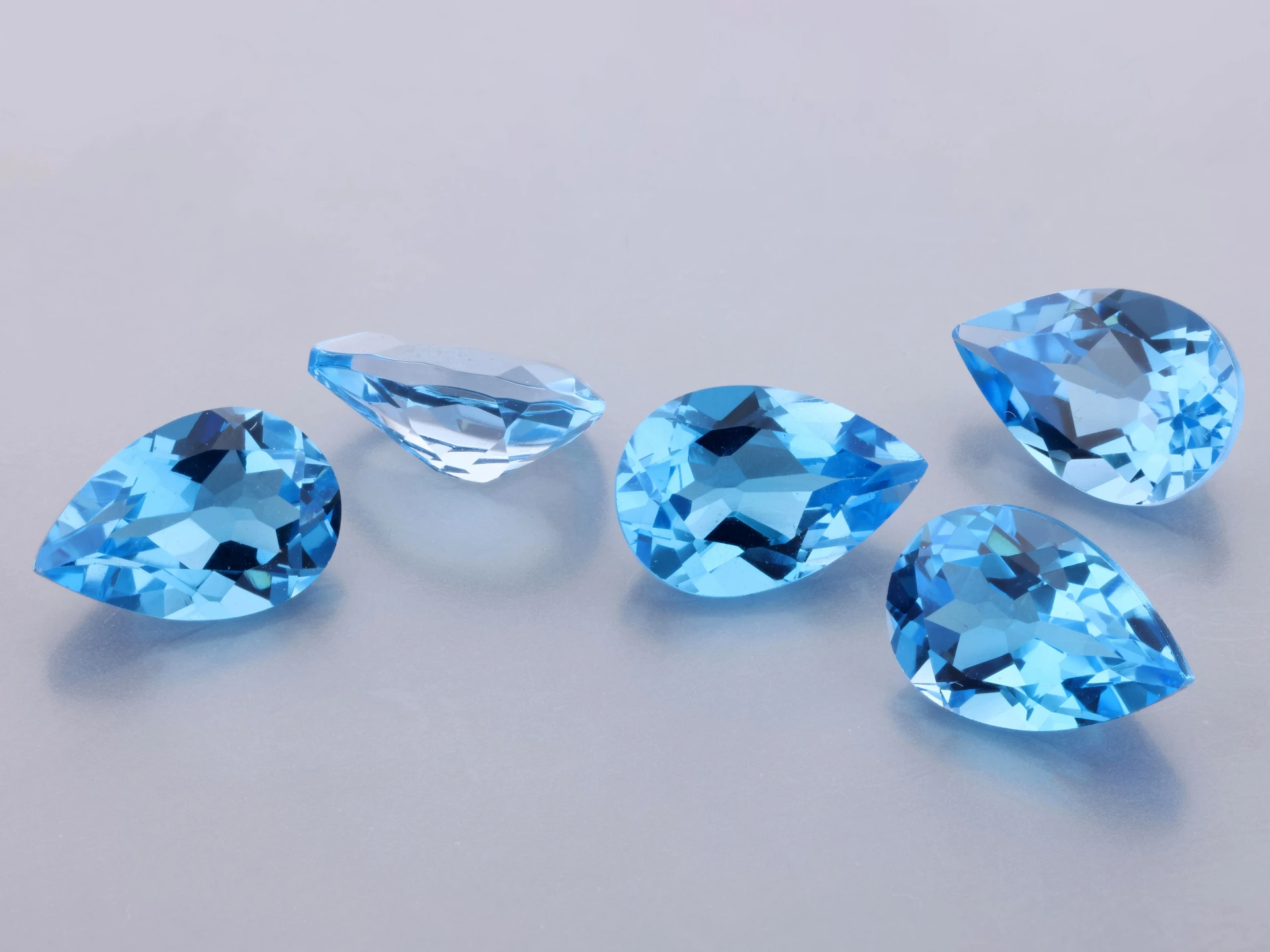 Topaz 9x6mm Pear Shape Medium Blue 