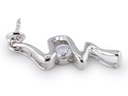 Sterling Silver Bail with Cubic Zirconia White